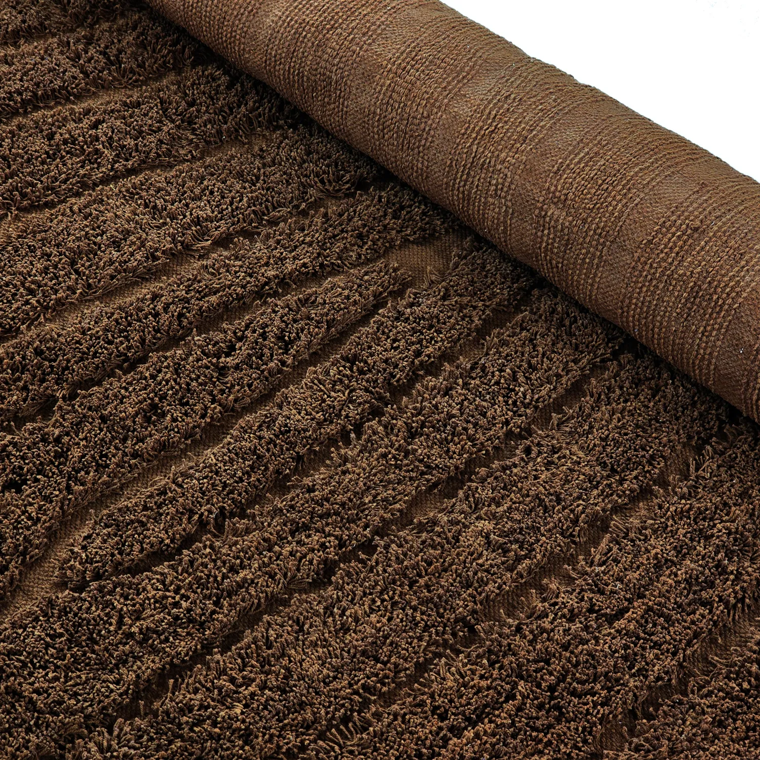 Shaggy koberce - Farley Natural Cotton Shaggy (hnědý)