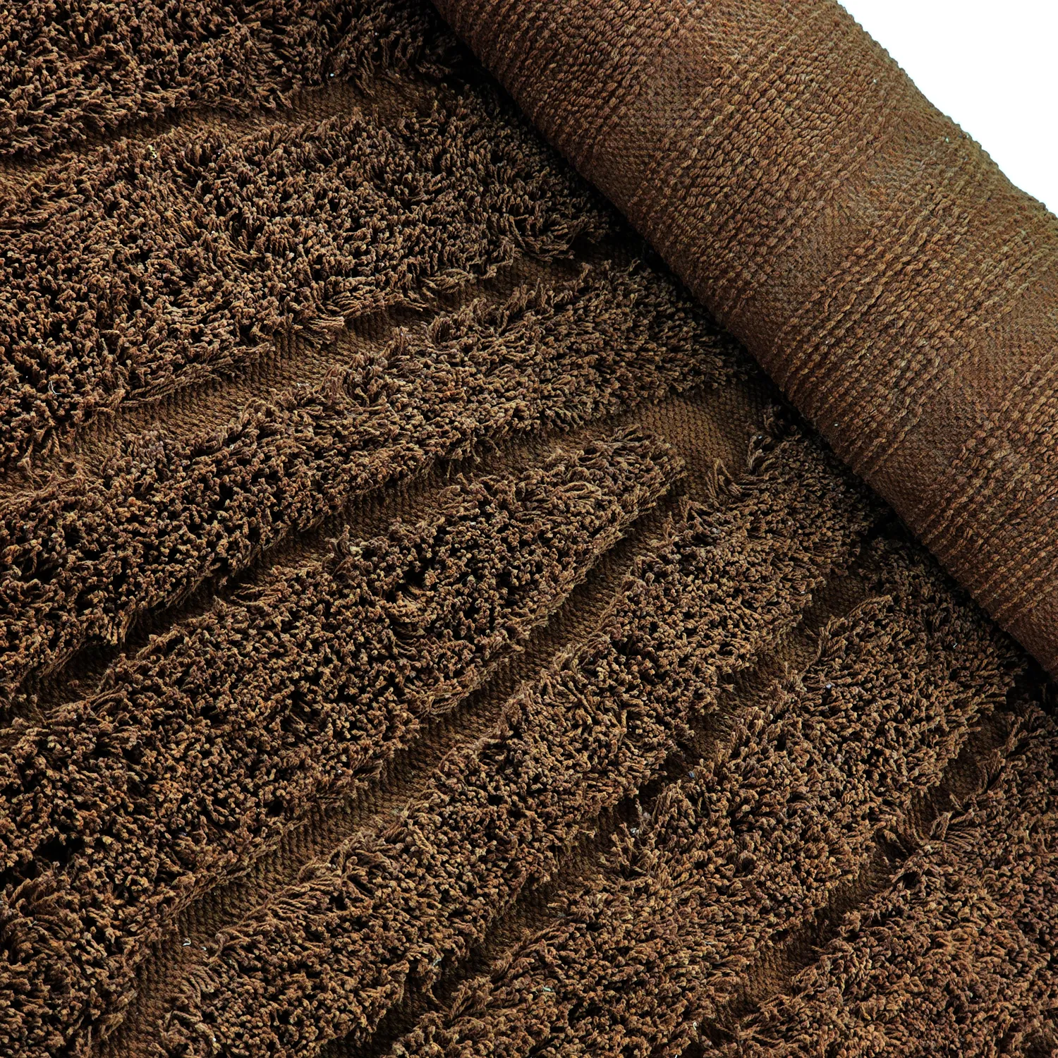 Shaggy koberce - Farley Natural Cotton Shaggy (hnědý)