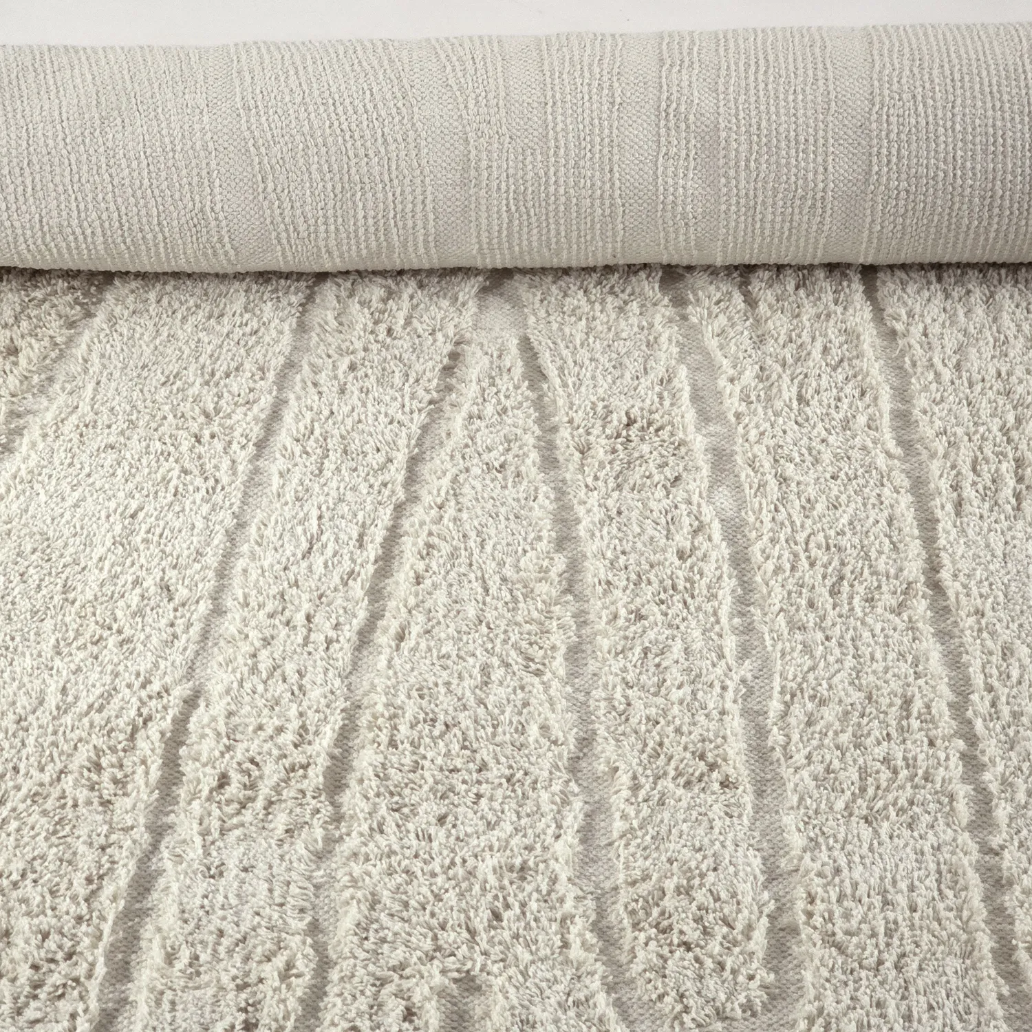 Shaggy koberce - Farley Natural Cotton Shaggy (špinavě bílá)