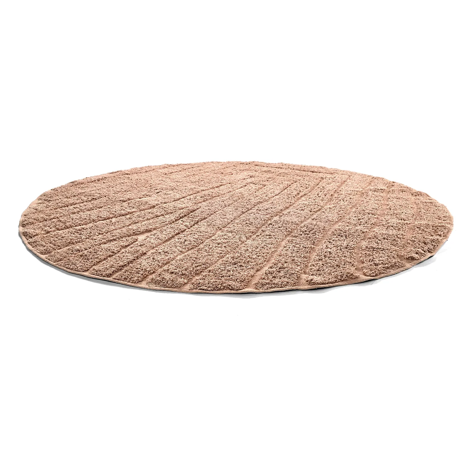 Kulatý koberec - Farley Natural Cotton Shaggy (růžový)