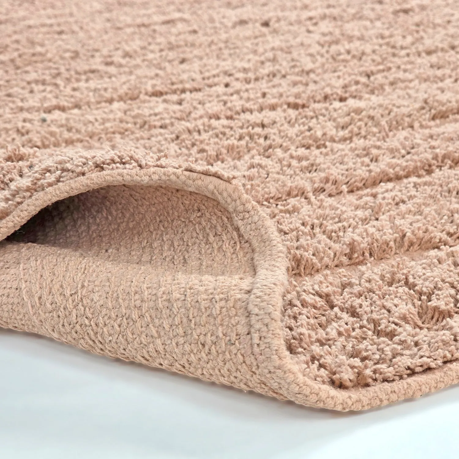 Kulatý koberec - Farley Natural Cotton Shaggy (růžový)