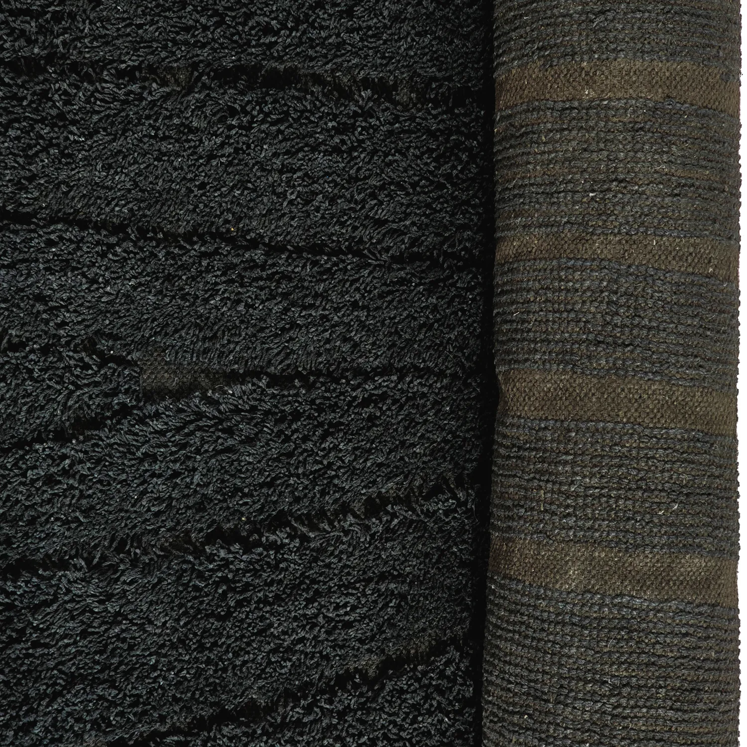 Shaggy koberce - Farley Natural Cotton Shaggy (černý)