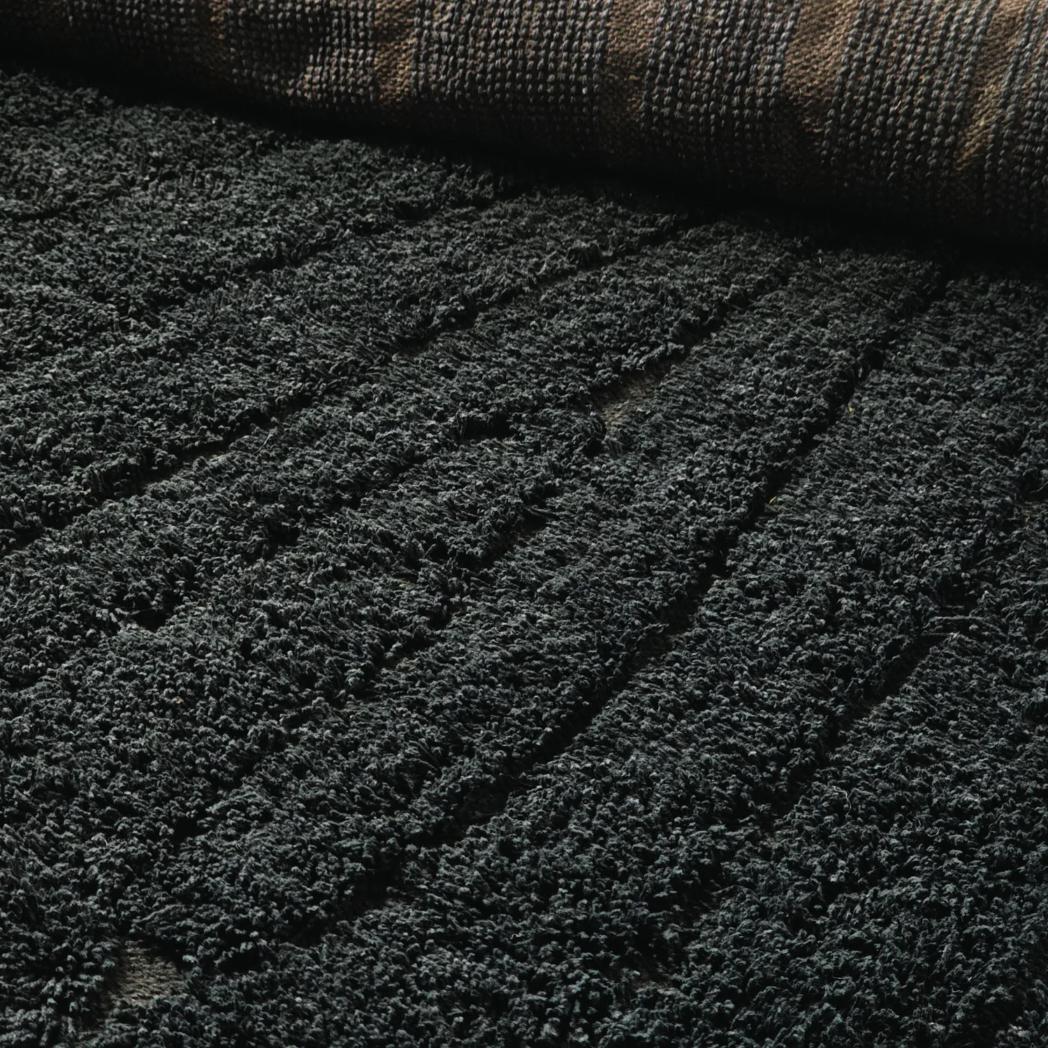 Shaggy koberce - Farley Natural Cotton Shaggy (černý)