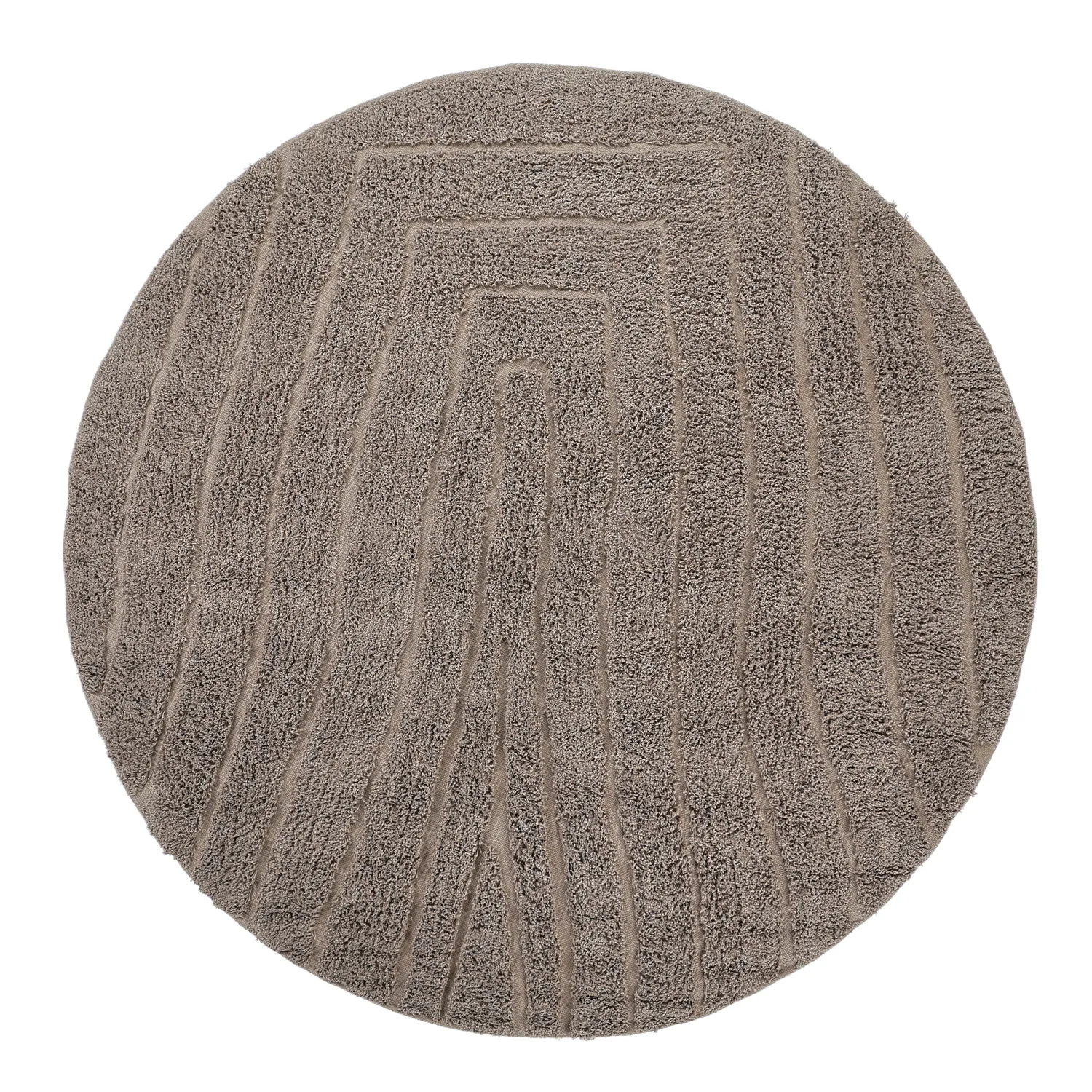 Kulatý koberec - Farley Natural Cotton Shaggy (taupe)