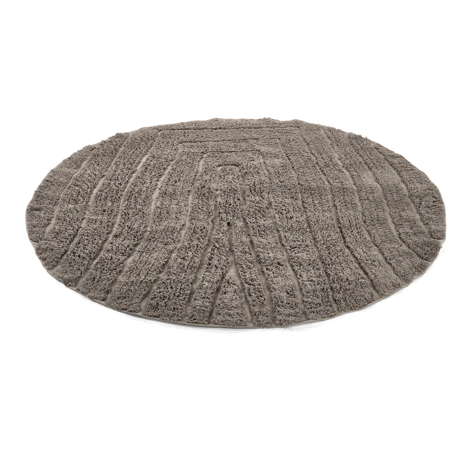 Kulatý koberec - Farley Natural Cotton Shaggy (taupe)