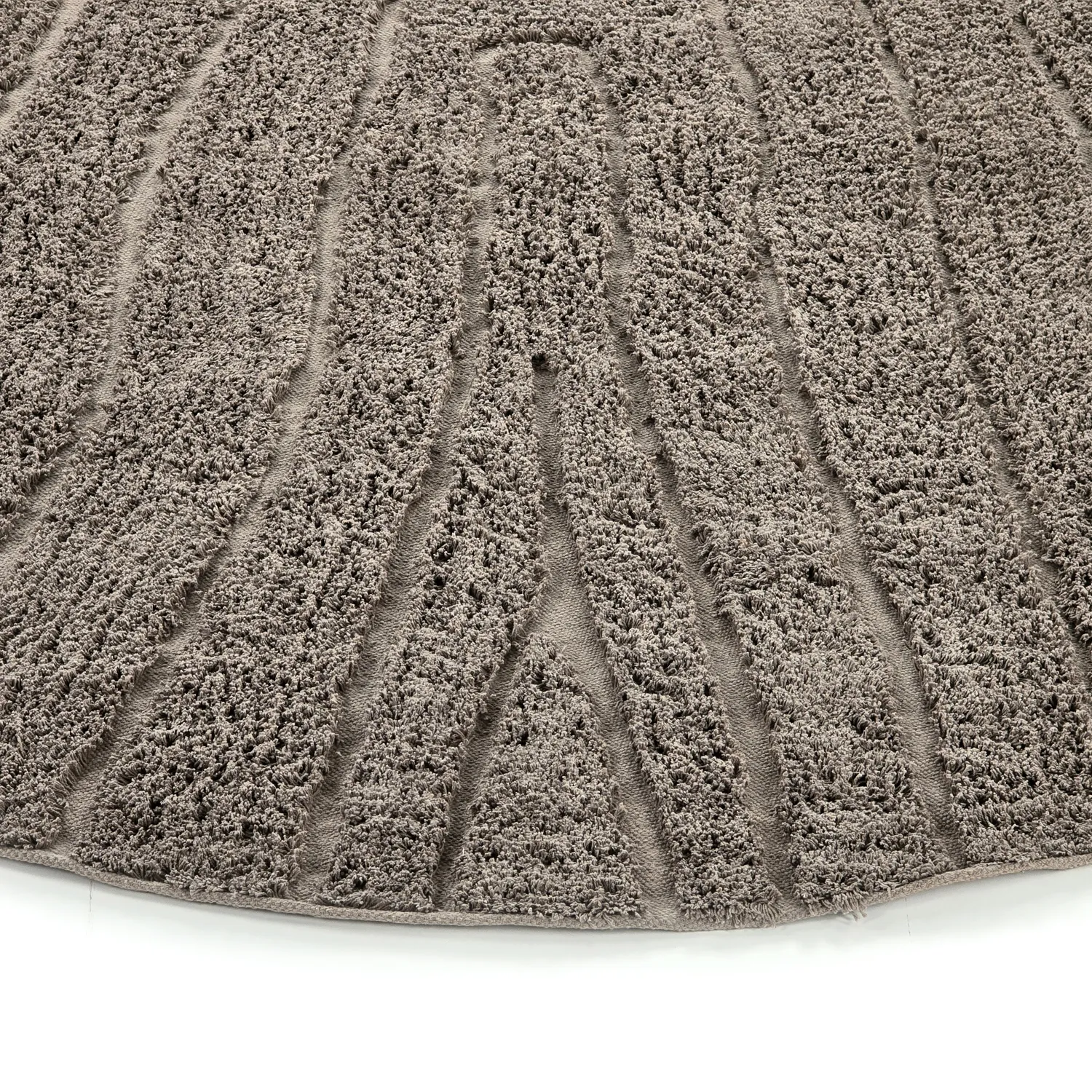Kulatý koberec - Farley Natural Cotton Shaggy (taupe)
