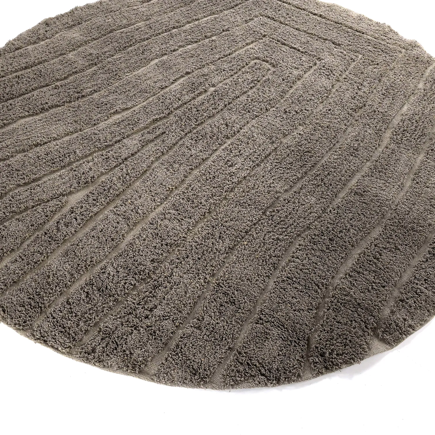 Kulatý koberec - Farley Natural Cotton Shaggy (taupe)