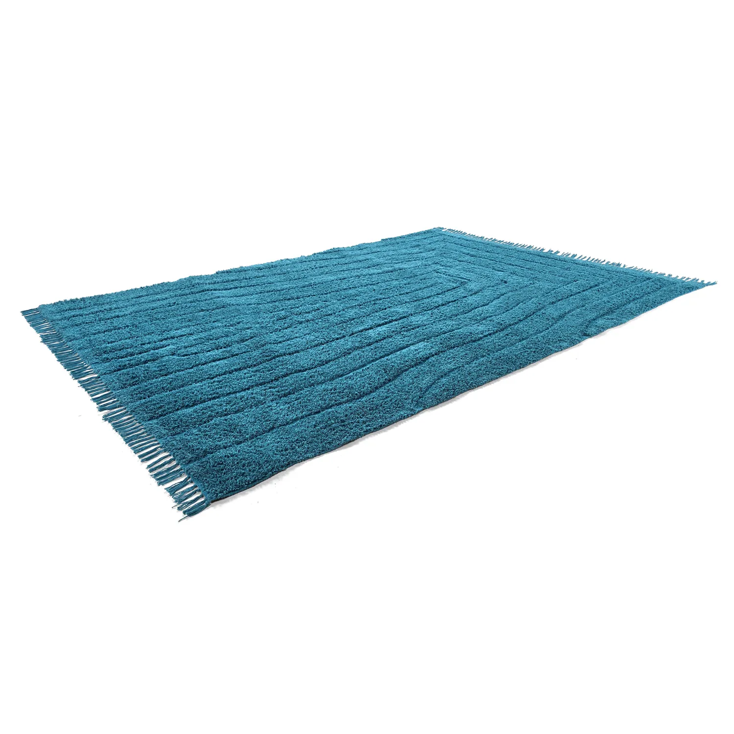Shaggy koberce - Farley Natural Cotton Shaggy (tyrkysový)