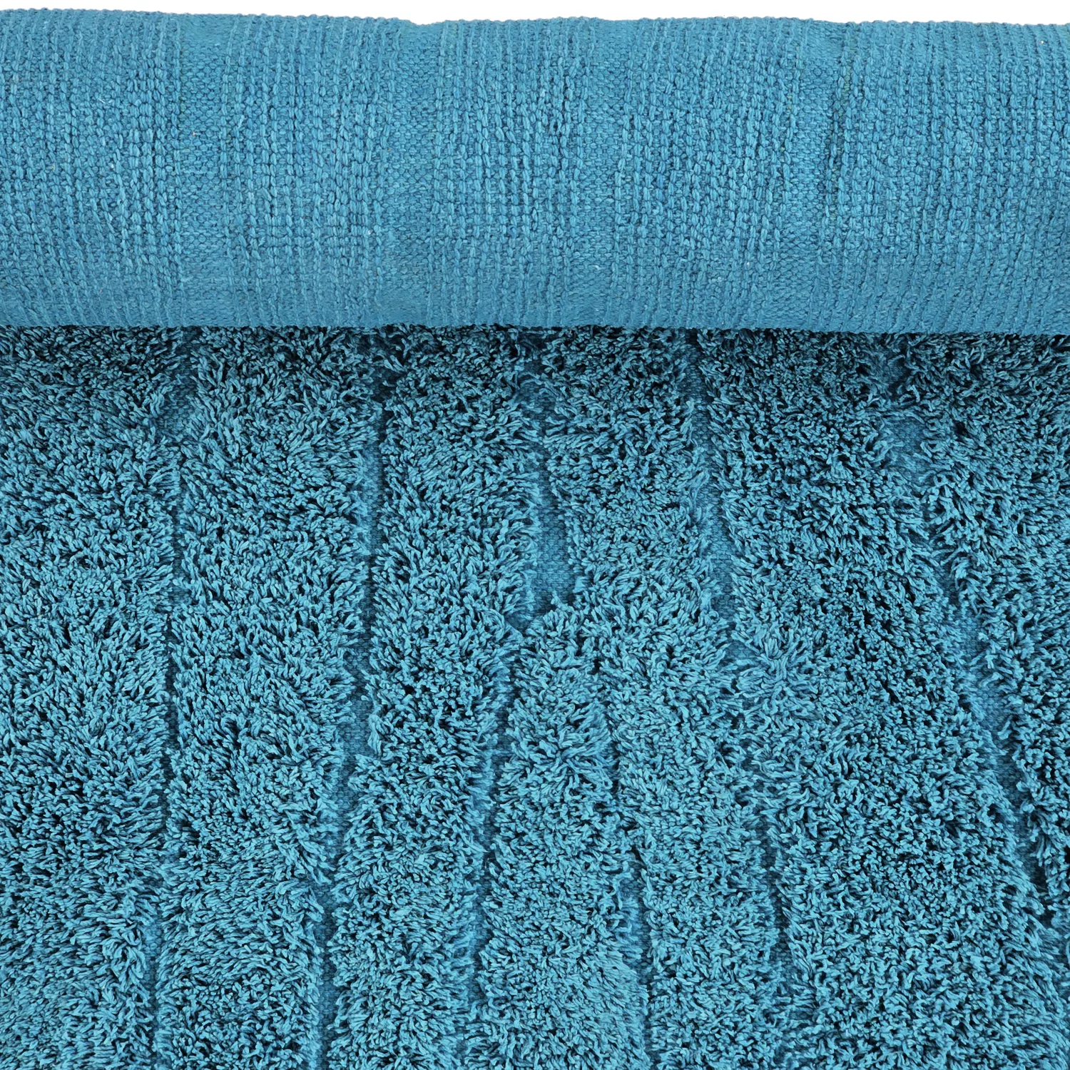 Shaggy koberce - Farley Natural Cotton Shaggy (tyrkysový)