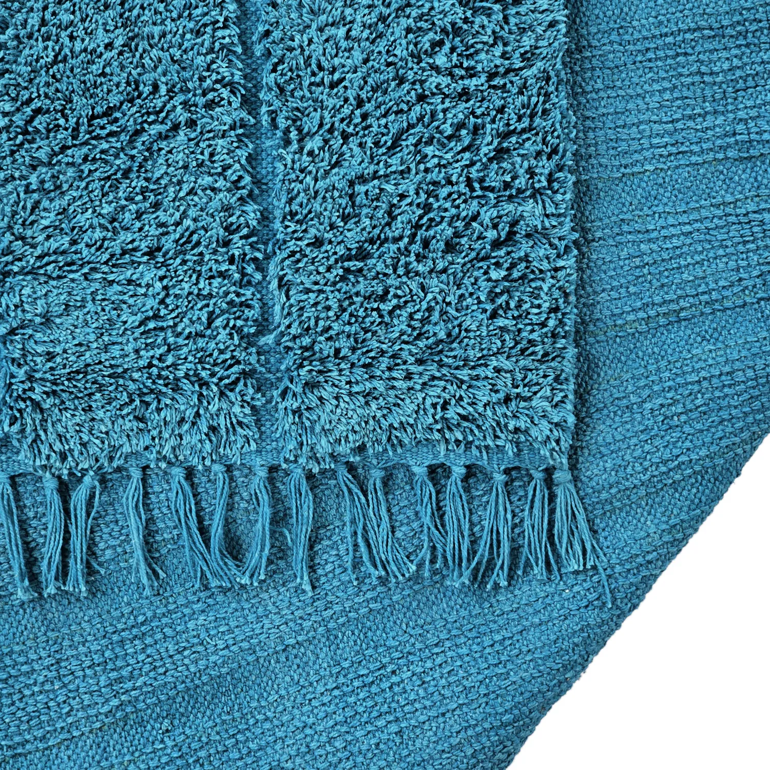 Shaggy koberce - Farley Natural Cotton Shaggy (tyrkysový)