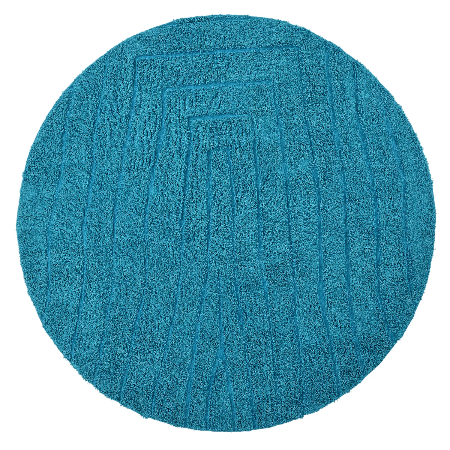Kulatý koberec - Farley Natural Cotton Shaggy (tyrkysový)