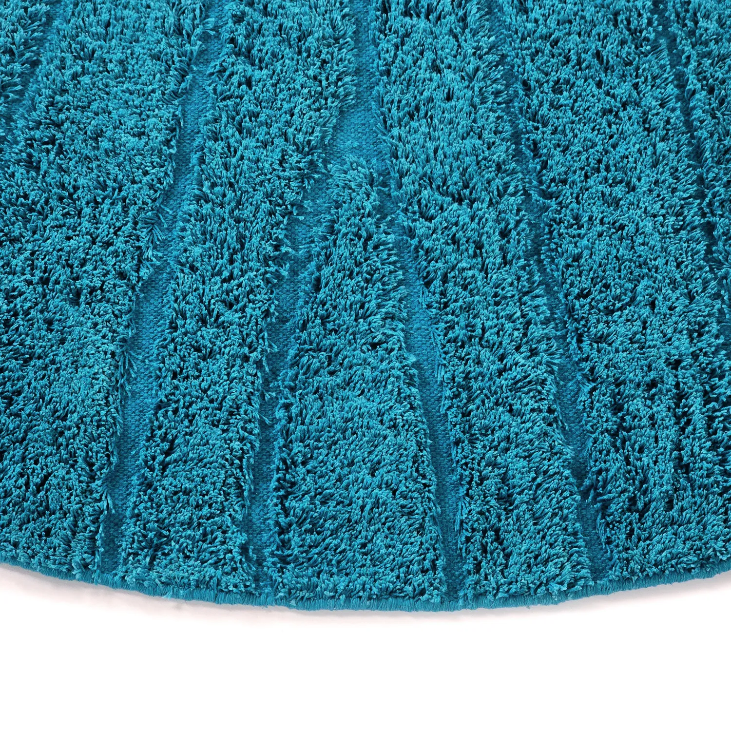 Kulatý koberec - Farley Natural Cotton Shaggy (tyrkysový)