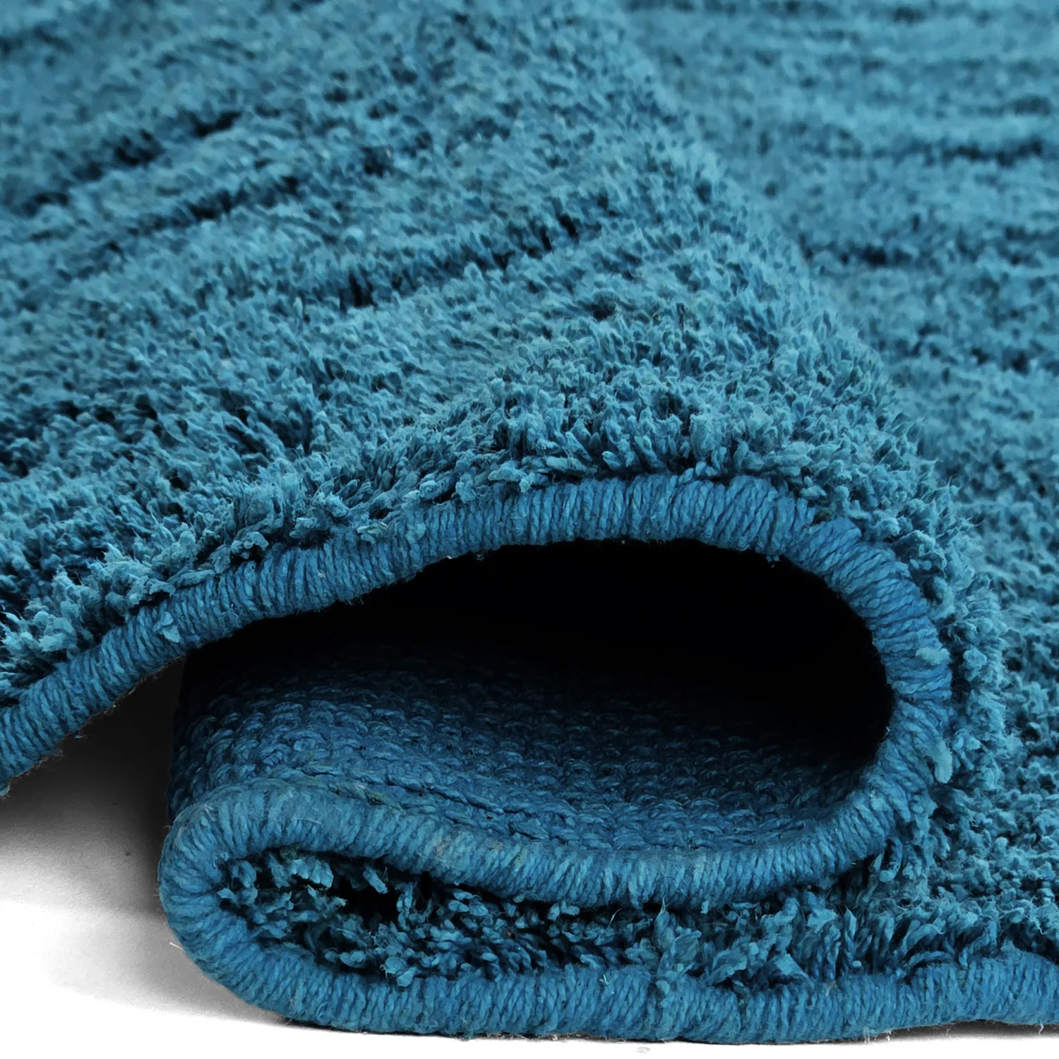 Kulatý koberec - Farley Natural Cotton Shaggy (tyrkysový)