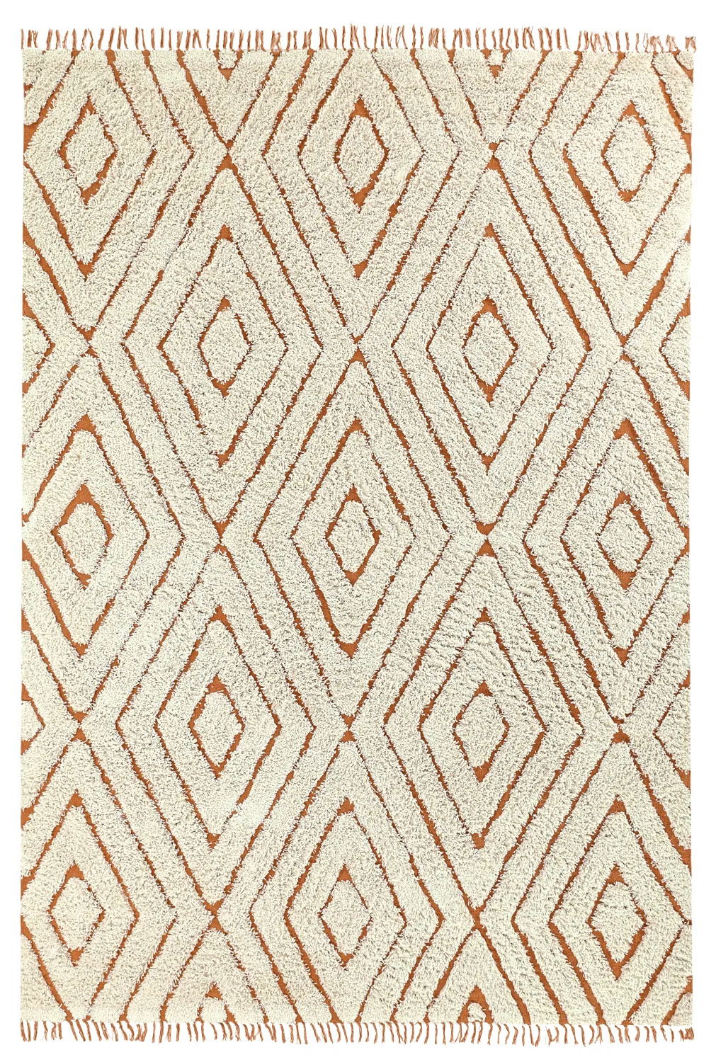 Shaggy koberce - Holwell Natural Cotton Shaggy (šedobílá/hnědá)