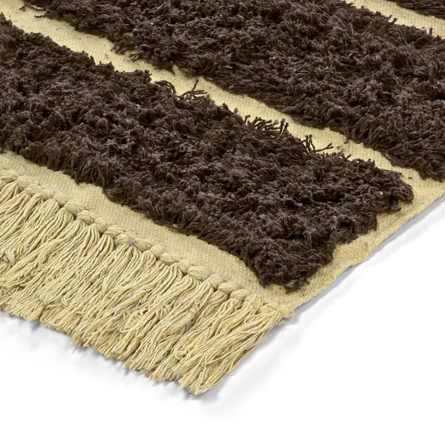 Shaggy koberce - Ikara Natural Cotton Shaggy (hnědý)