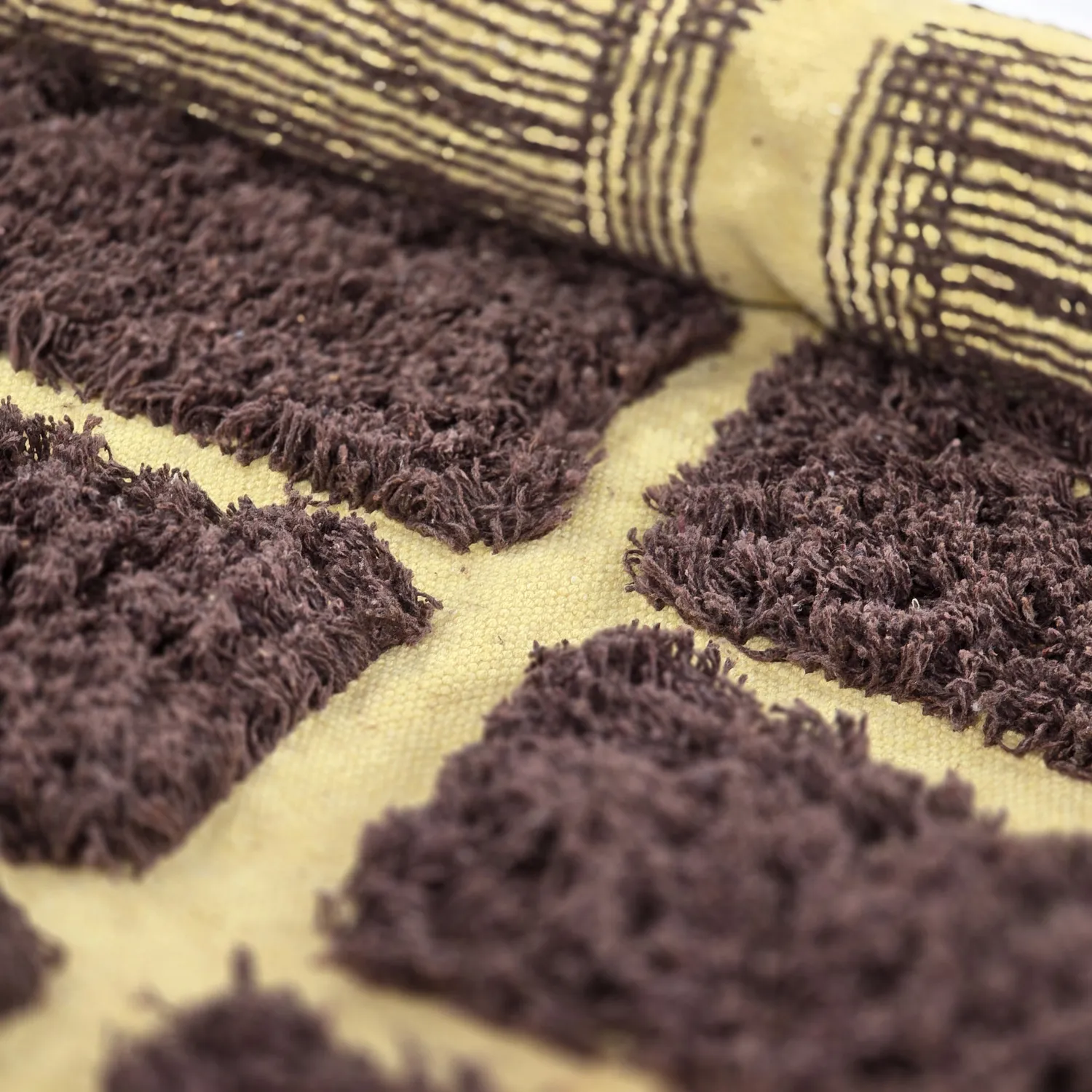 Kulatý koberec - Ikara Natural Cotton Shaggy (hnědý)