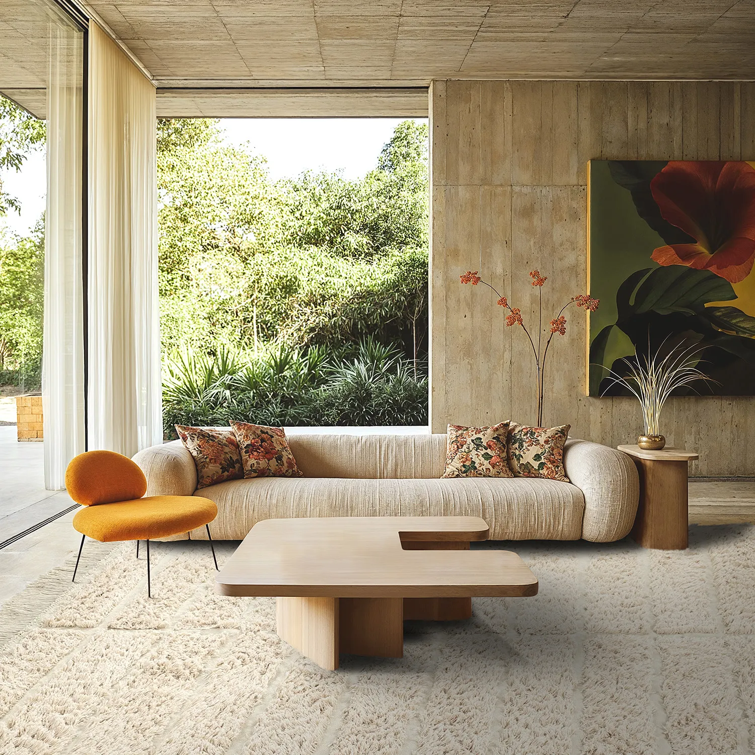 Shaggy koberce - Ikara Natural Cotton Shaggy (krém)