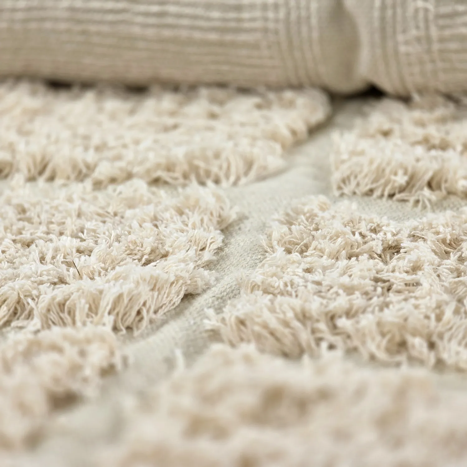 Shaggy koberce - Ikara Natural Cotton Shaggy (krém)