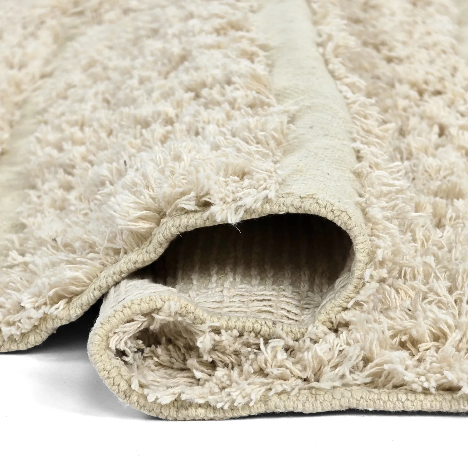 Kulatý koberec - Ikara Natural Cotton Shaggy (krém)