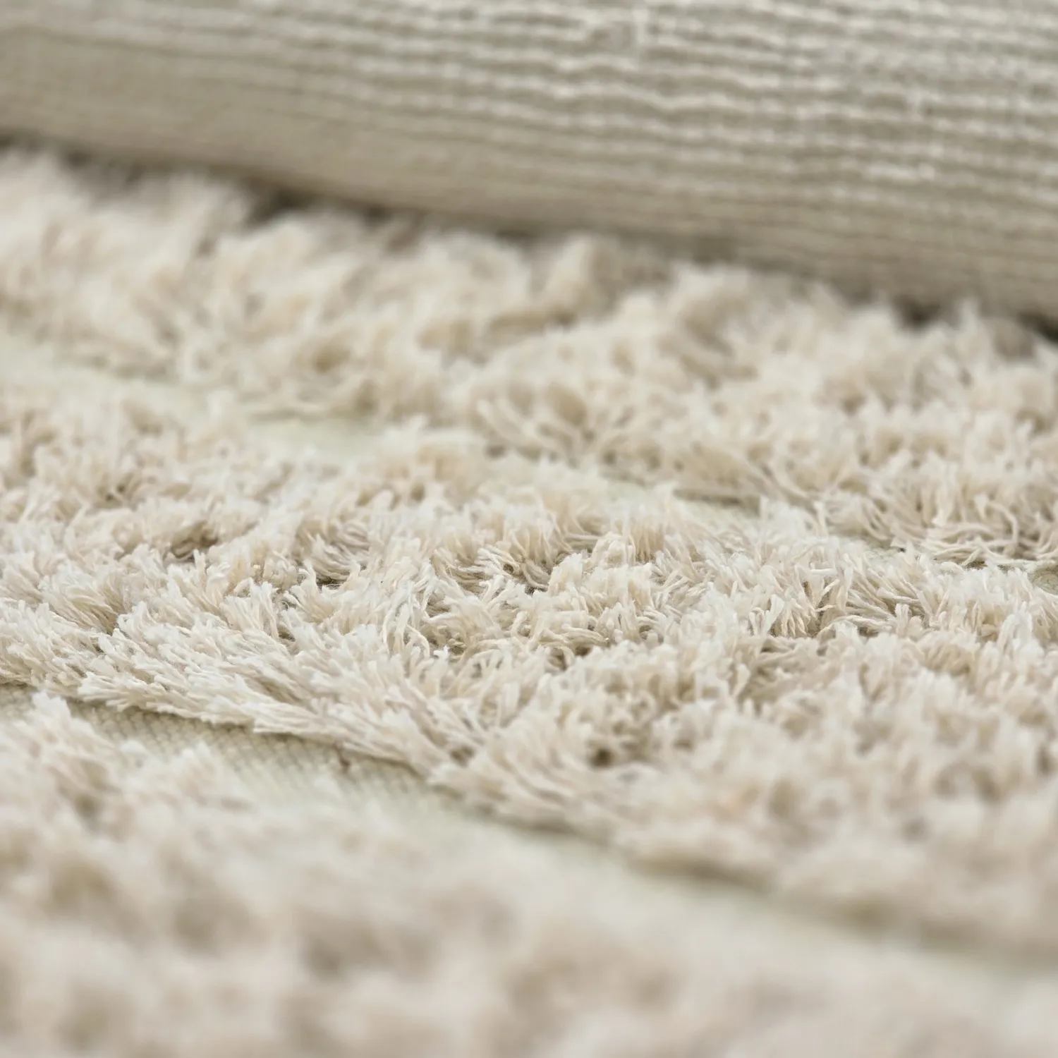 Kulatý koberec - Ikara Natural Cotton Shaggy (krém)