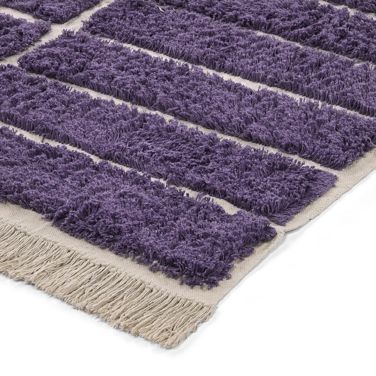 Shaggy koberce - Ikara Natural Cotton Shaggy (fialová)