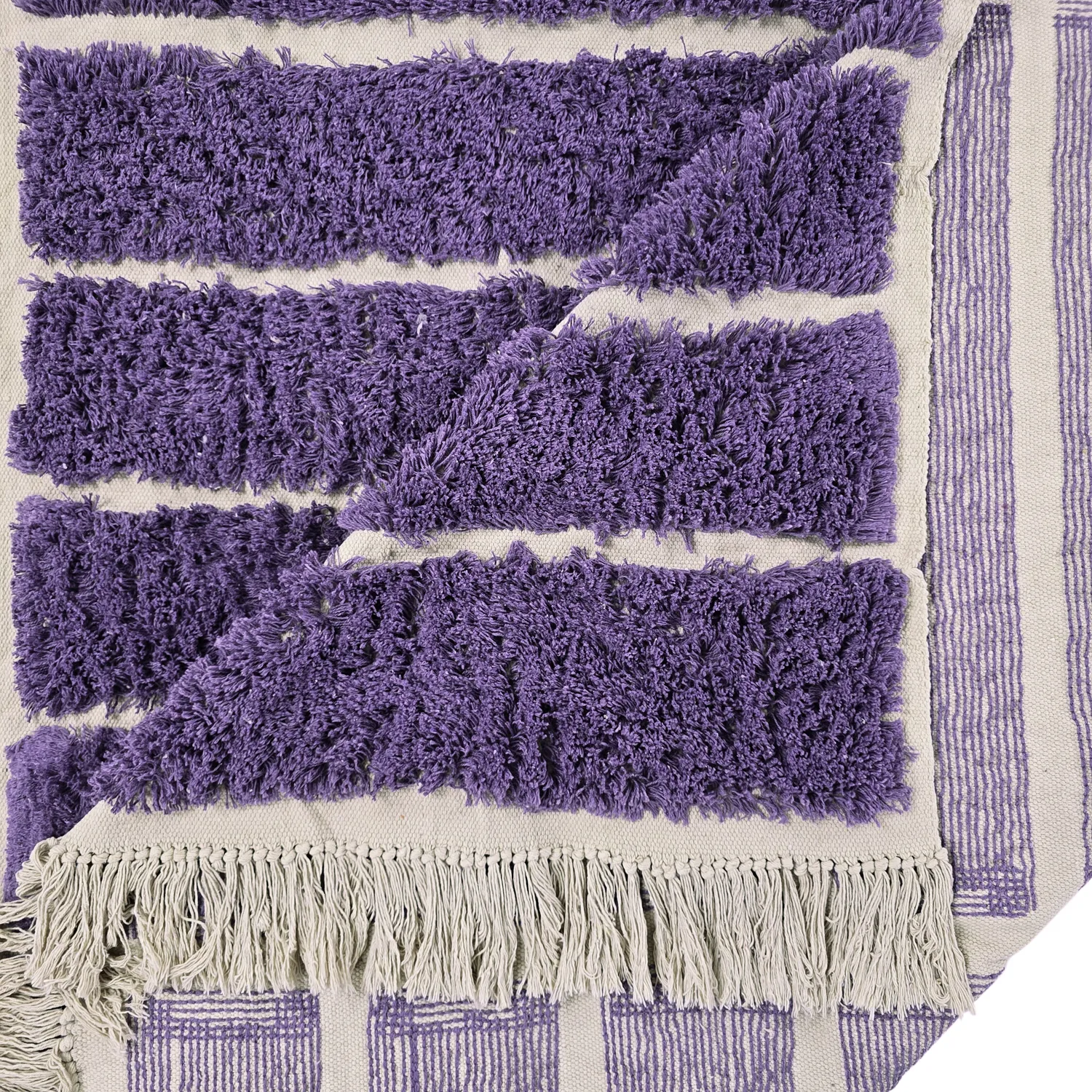 Shaggy koberce - Ikara Natural Cotton Shaggy (fialová)