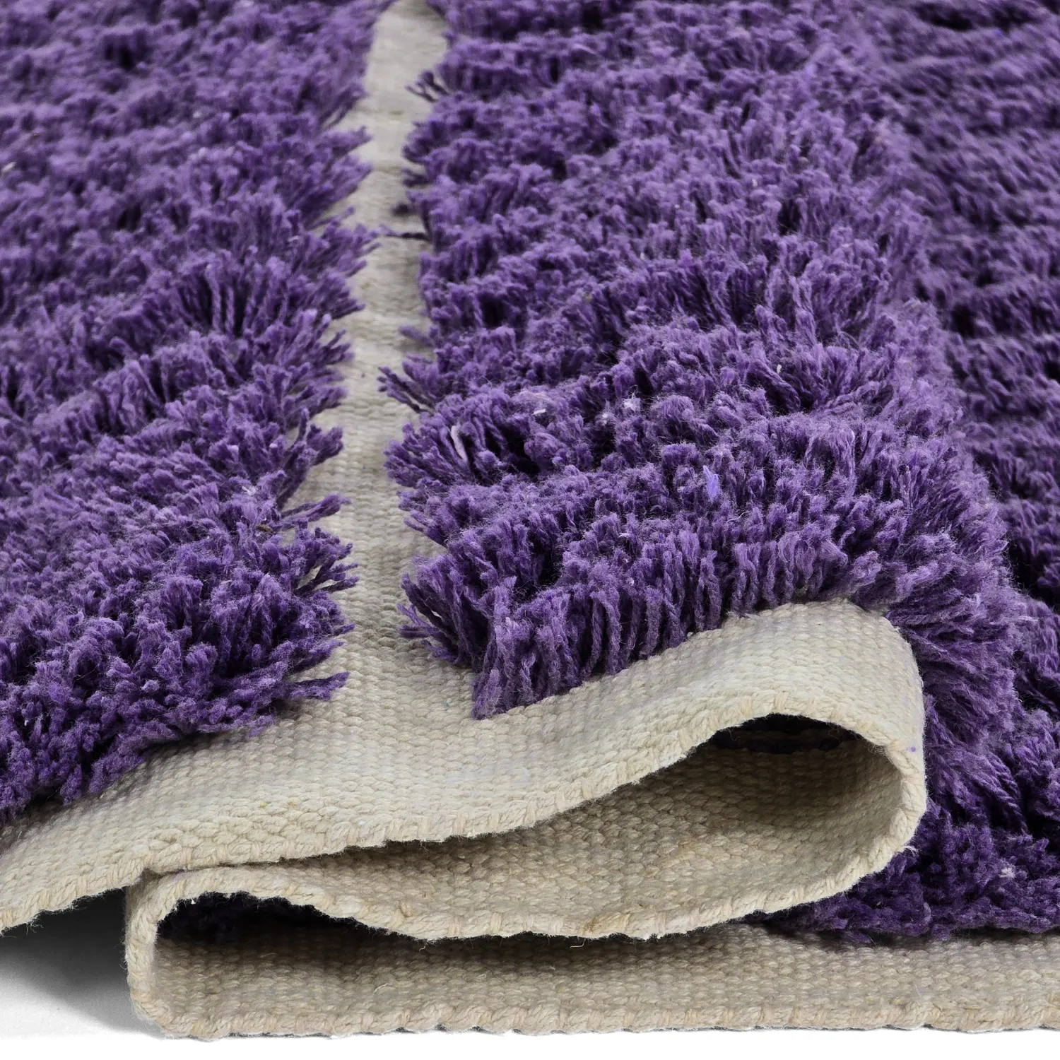 Shaggy koberce - Ikara Natural Cotton Shaggy (fialová)