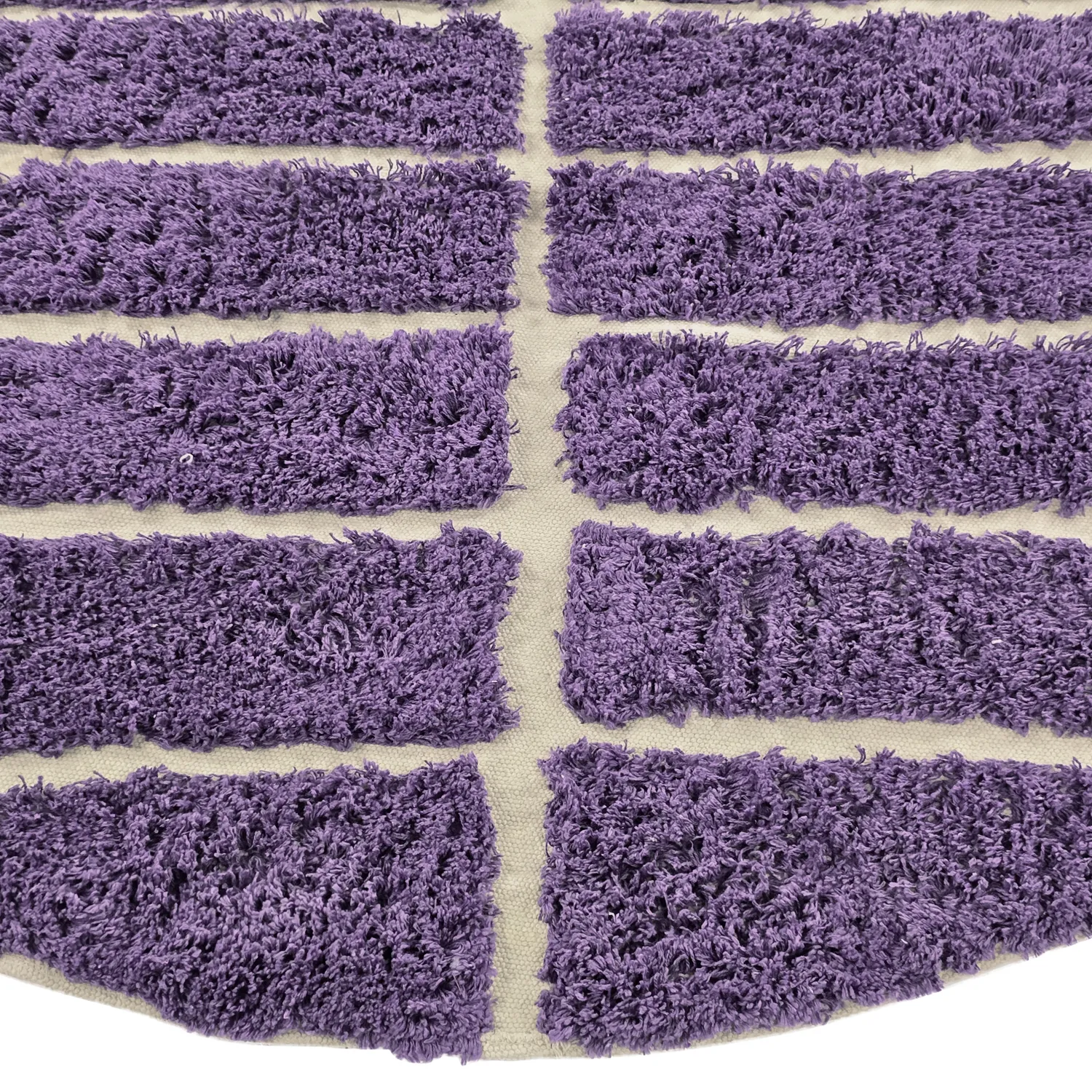 Kulatý koberec - Ikara Natural Cotton Shaggy (fialová)