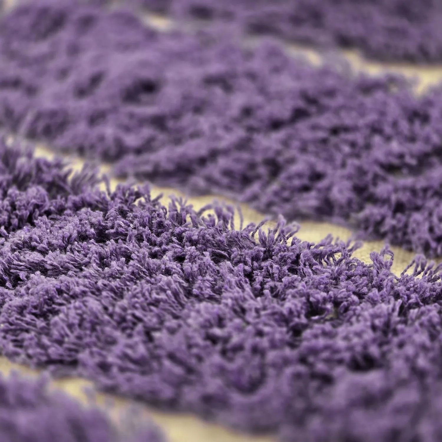 Kulatý koberec - Ikara Natural Cotton Shaggy (fialová)