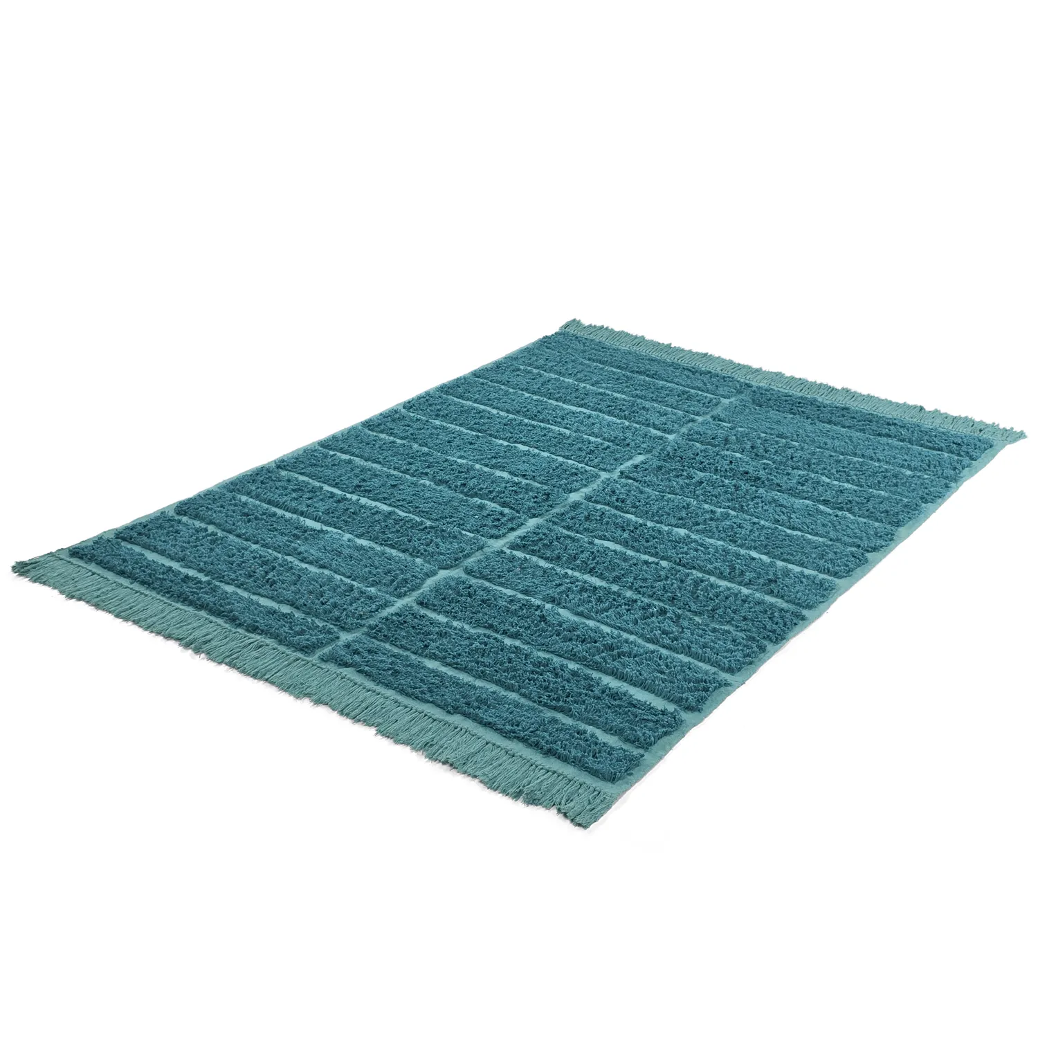 Shaggy koberce - Ikara Natural Cotton Shaggy (tyrkysový)
