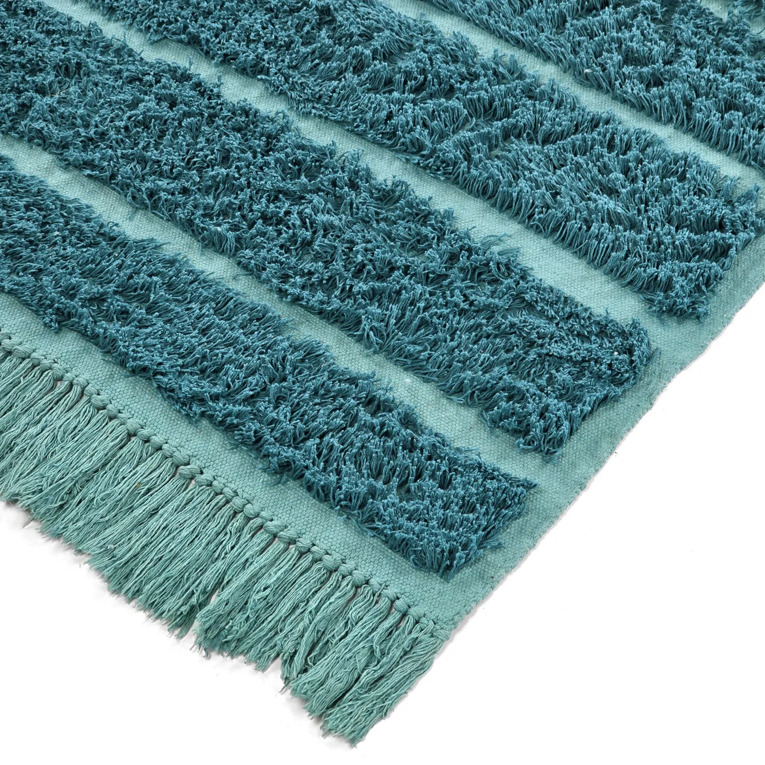 Shaggy koberce - Ikara Natural Cotton Shaggy (tyrkysový)