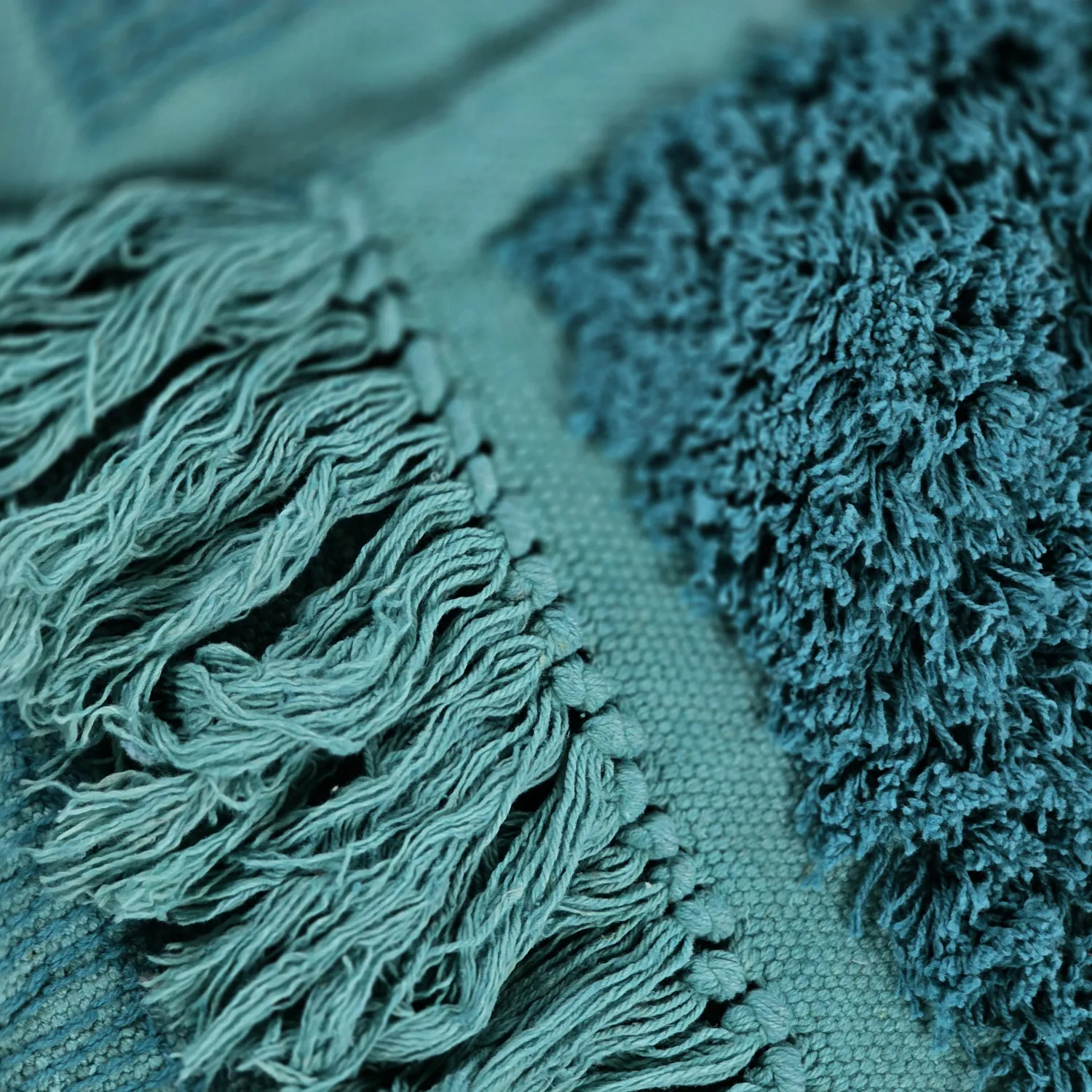 Shaggy koberce - Ikara Natural Cotton Shaggy (tyrkysový)