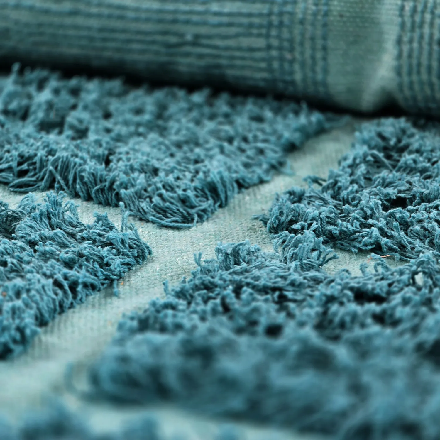 Shaggy koberce - Ikara Natural Cotton Shaggy (tyrkysový)