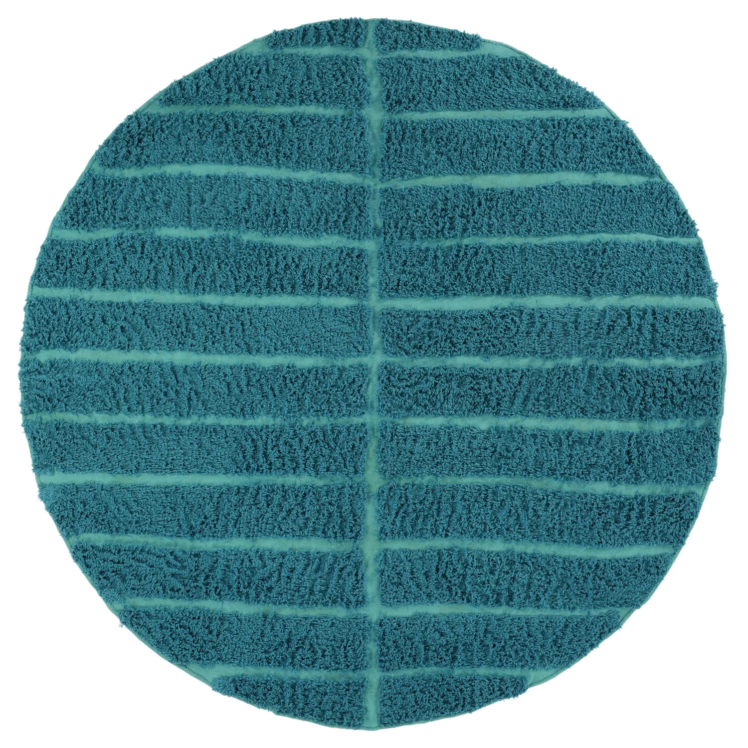 Kulatý koberec - Ikara Natural Cotton Shaggy (tyrkysový)