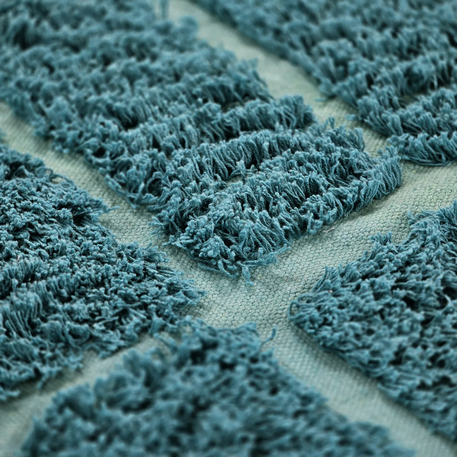 Kulatý koberec - Ikara Natural Cotton Shaggy (tyrkysový)