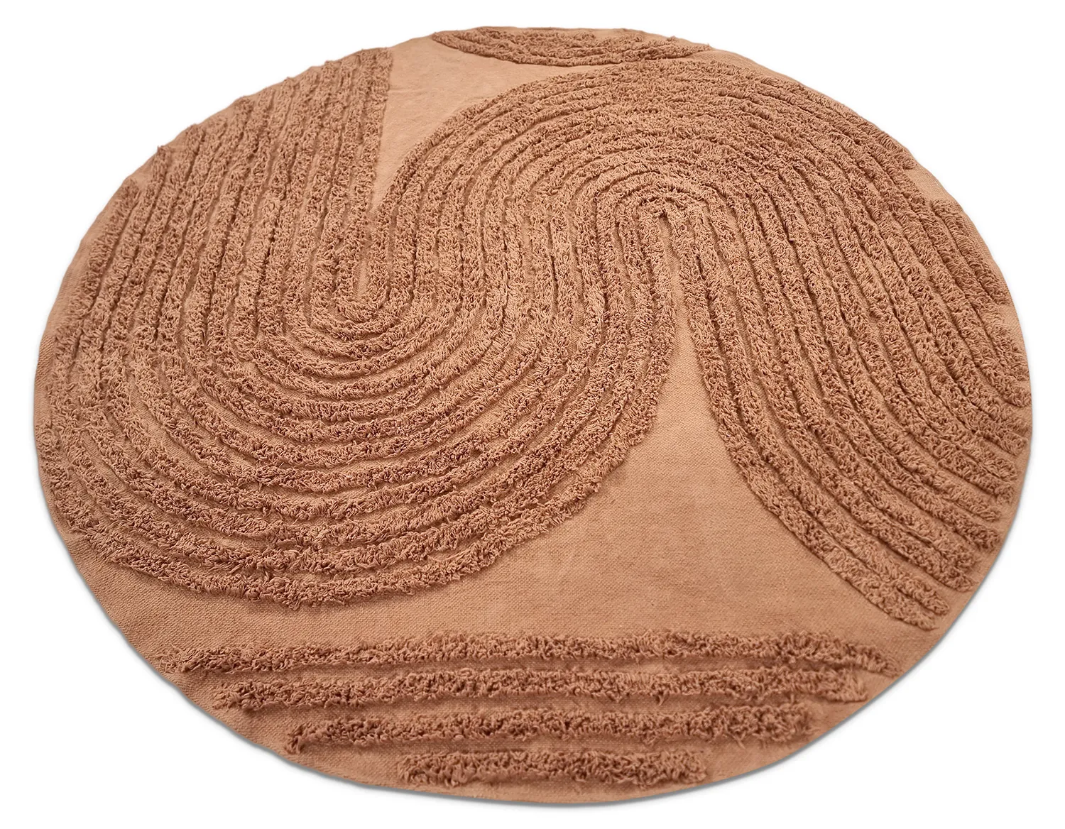 Kulatý koberec - Jovie Natural Cotton Shaggy (terakota)