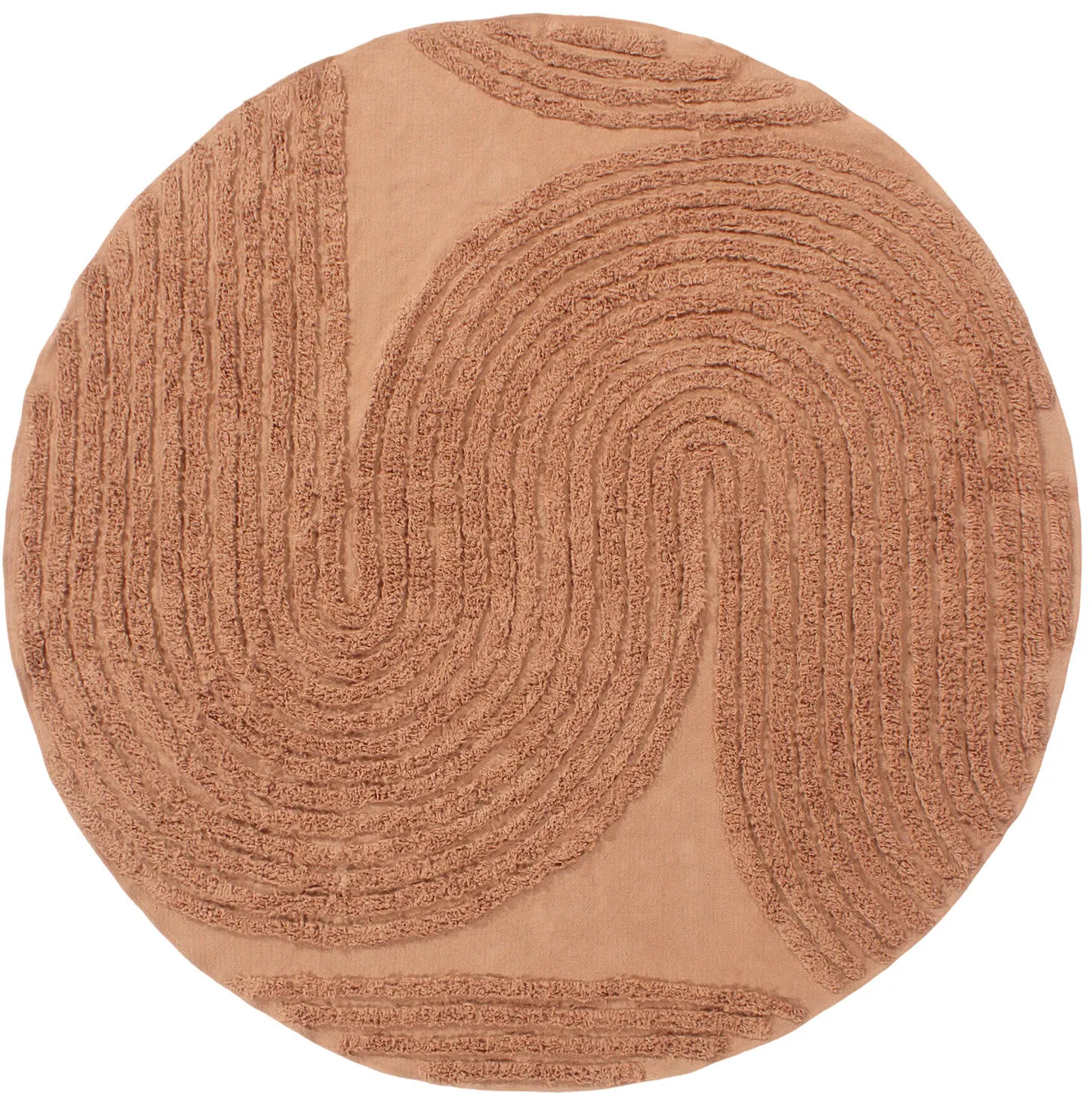 Kulatý koberec - Jovie Natural Cotton Shaggy (terakota)