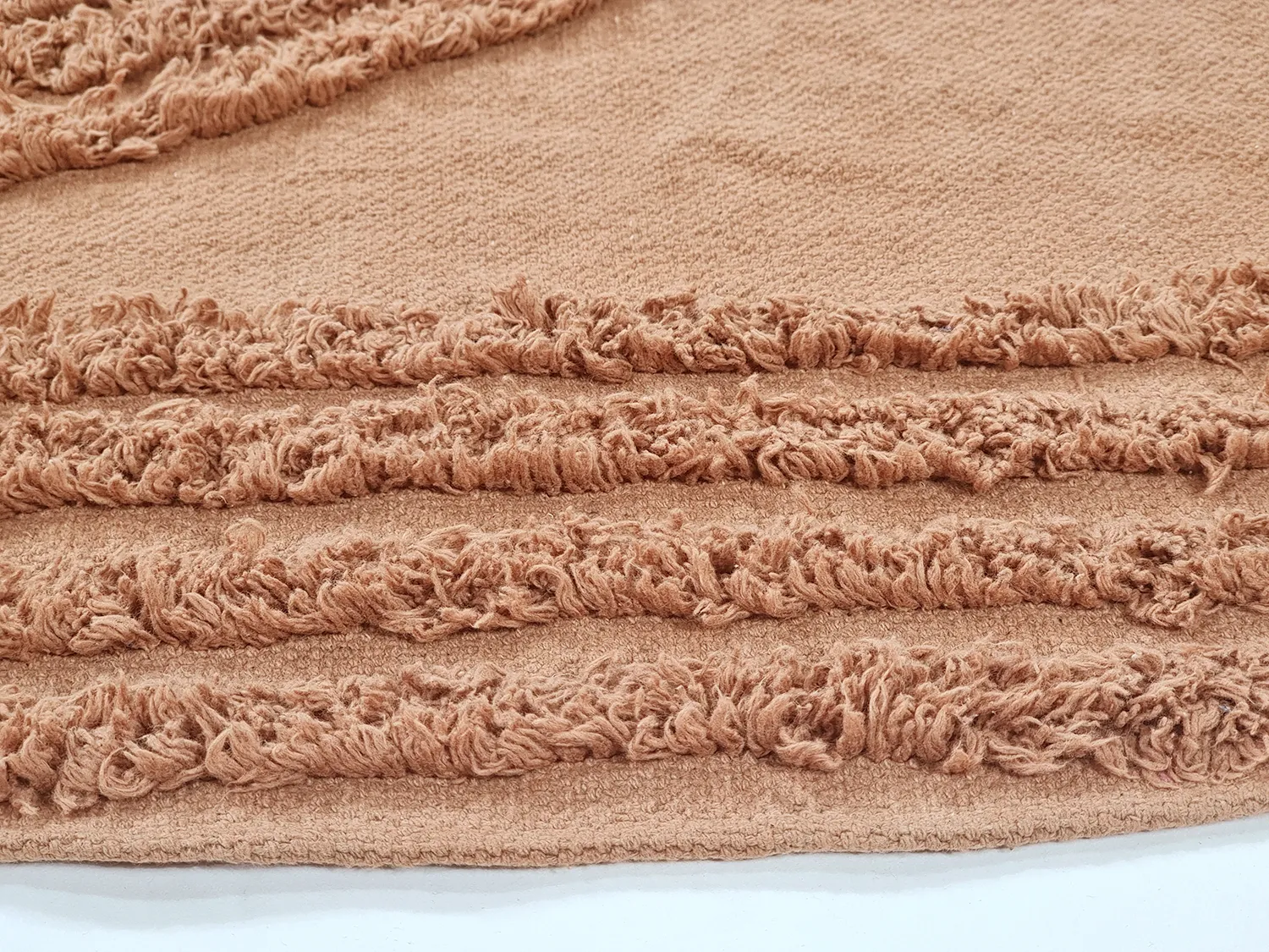 Kulatý koberec - Jovie Natural Cotton Shaggy (terakota)