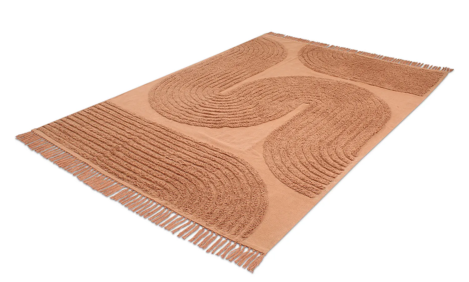 Shaggy koberce - Jovie Natural Cotton Shaggy (terakota)
