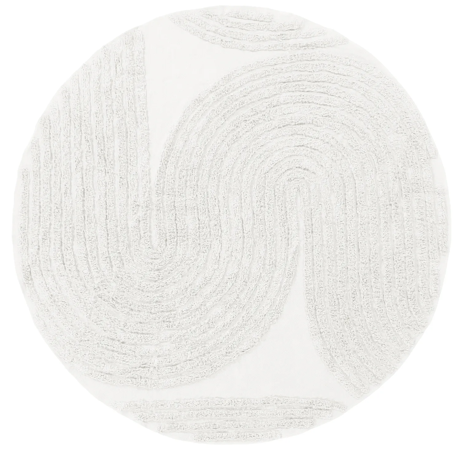 Kulatý koberec - Jovie Natural Cotton Shaggy (offwhite)