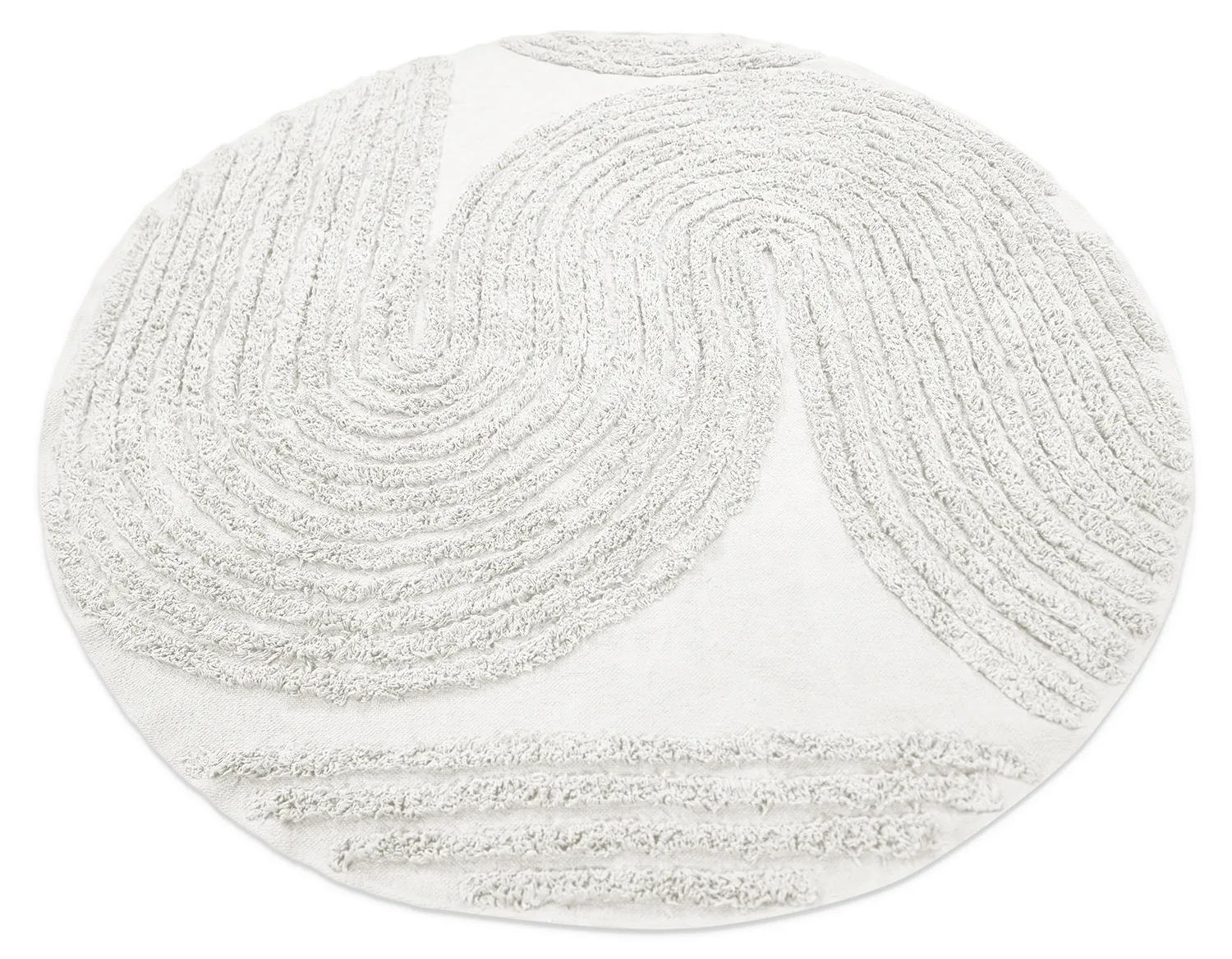 Kulatý koberec - Jovie Natural Cotton Shaggy (offwhite)