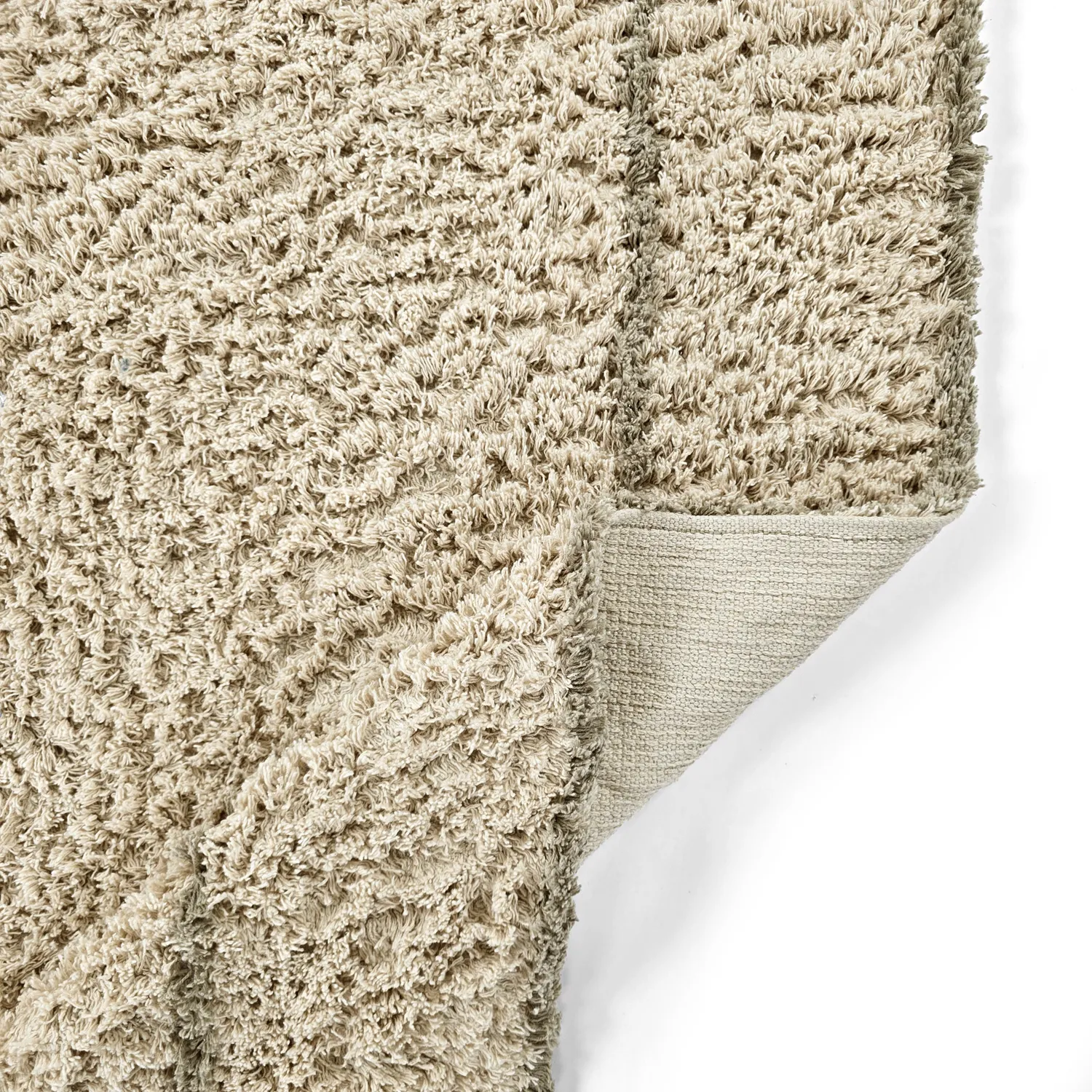 Shaggy koberce - Kairi Natural Cotton Shaggy (béžová/taupe)