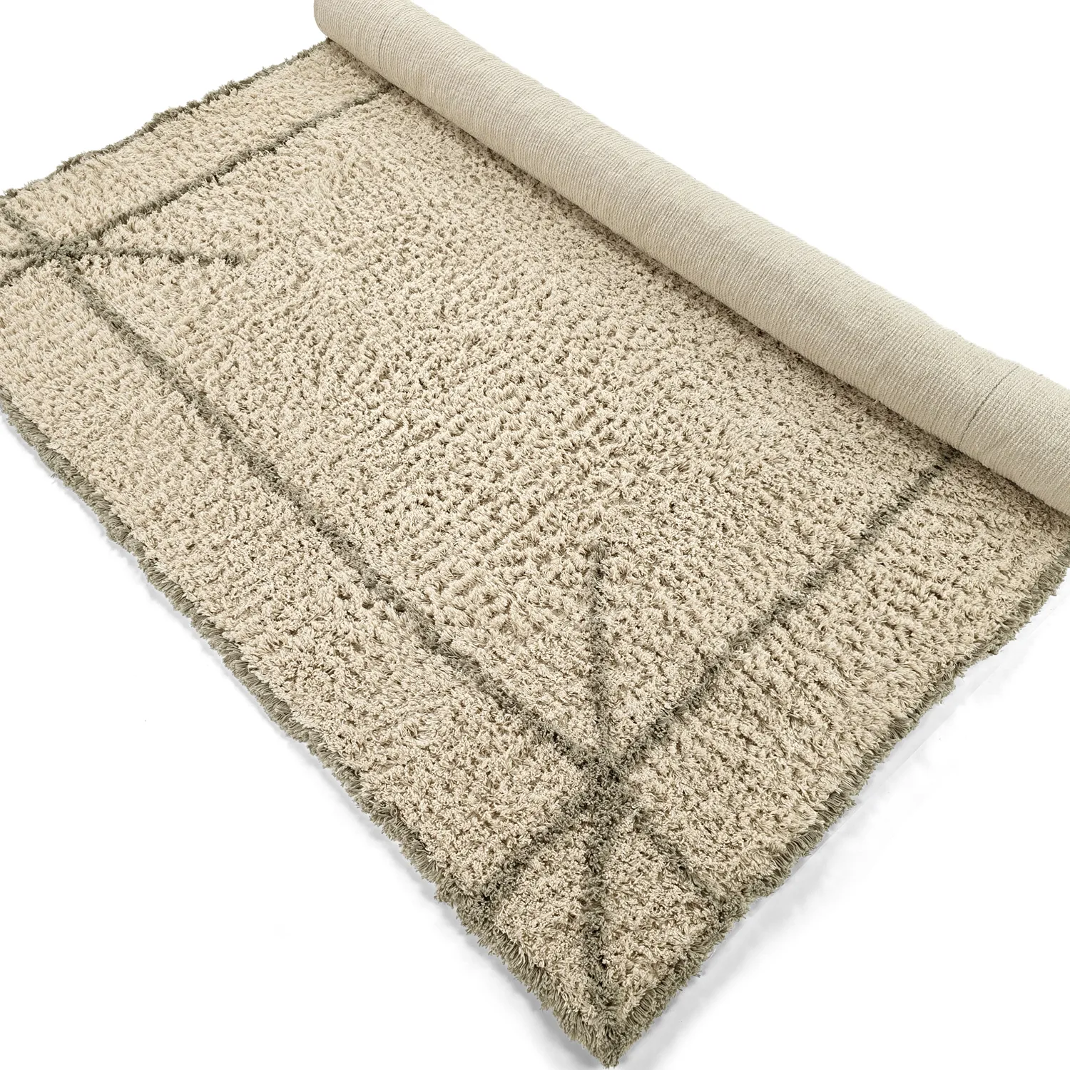 Shaggy koberce - Kairi Natural Cotton Shaggy (béžová/taupe)