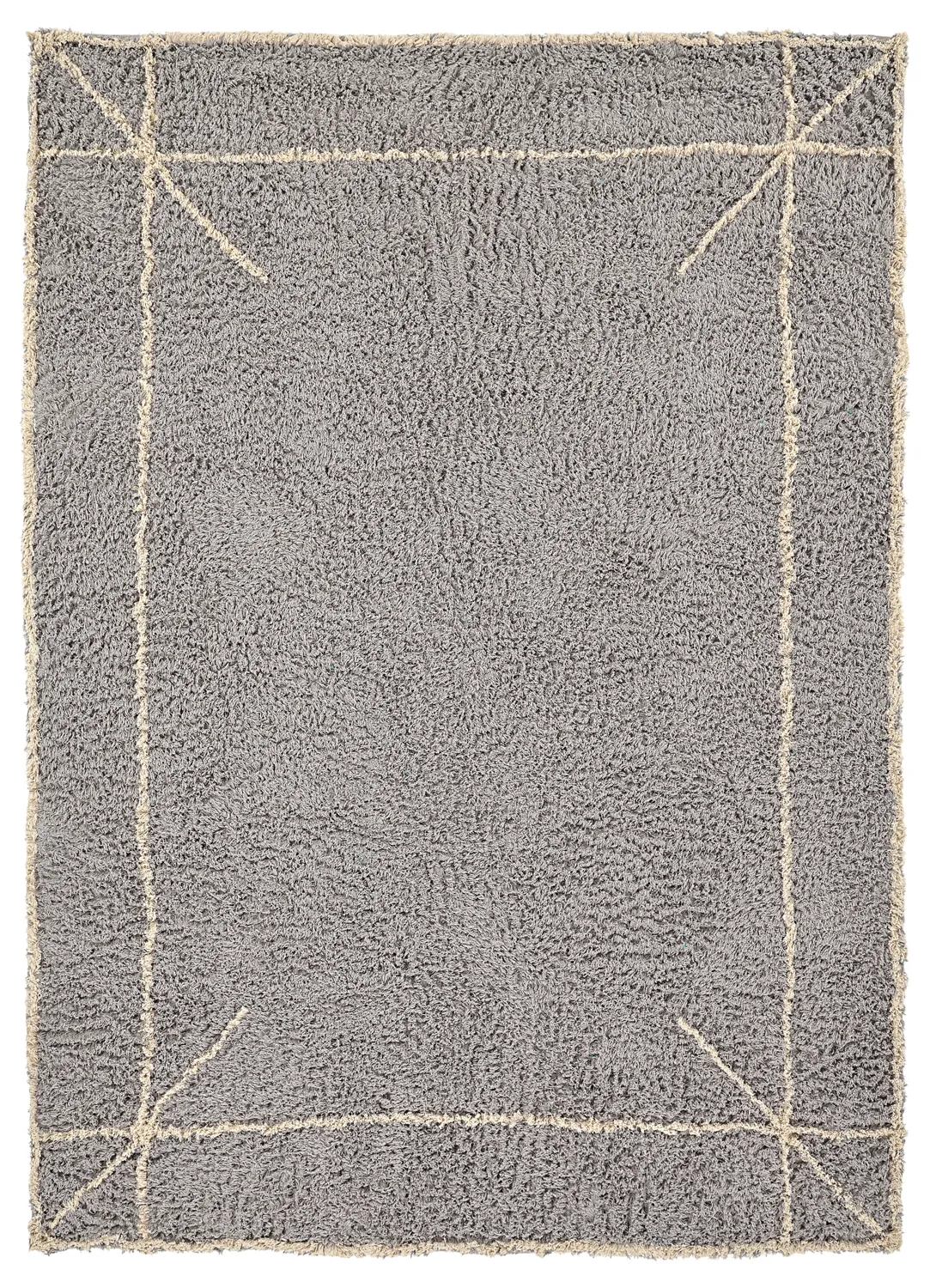 Shaggy koberce - Kairi Natural Cotton Shaggy (šedá/béžová)