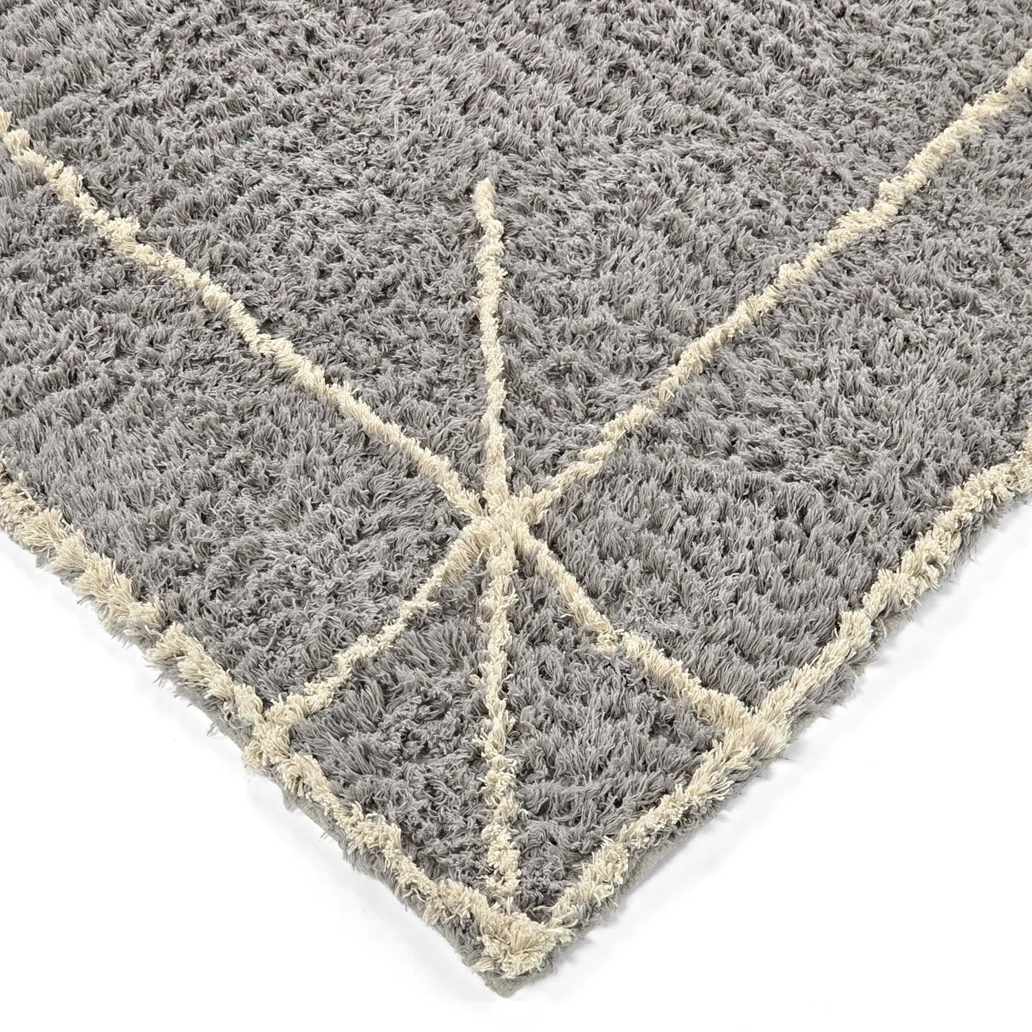 Shaggy koberce - Kairi Natural Cotton Shaggy (šedá/béžová)