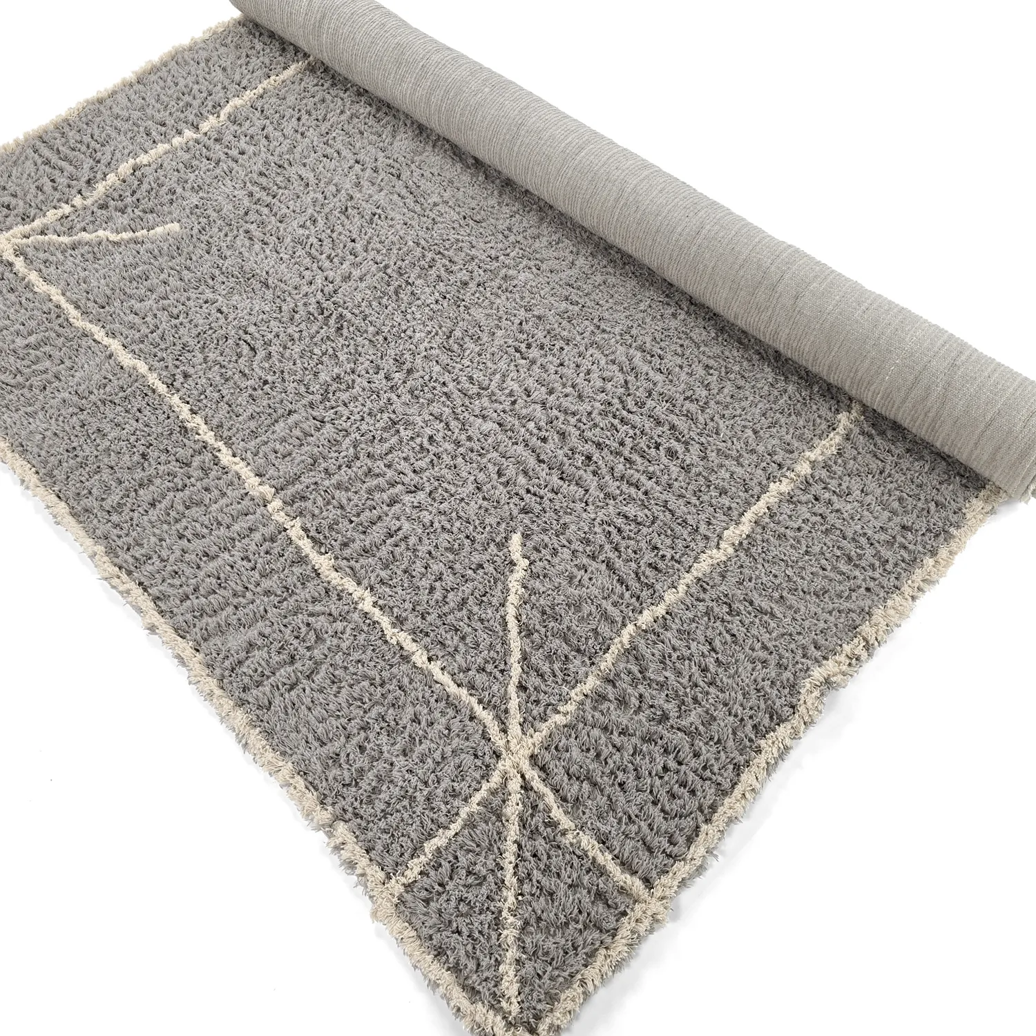 Shaggy koberce - Kairi Natural Cotton Shaggy (šedá/béžová)