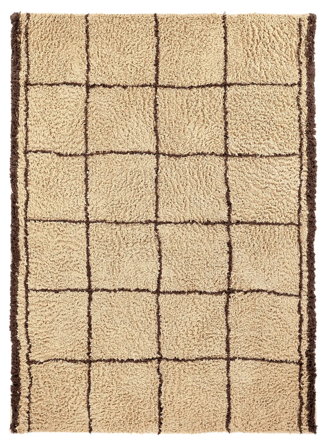 Shaggy koberce - Lana Natural Cotton Shaggy (béžová/hnědá)