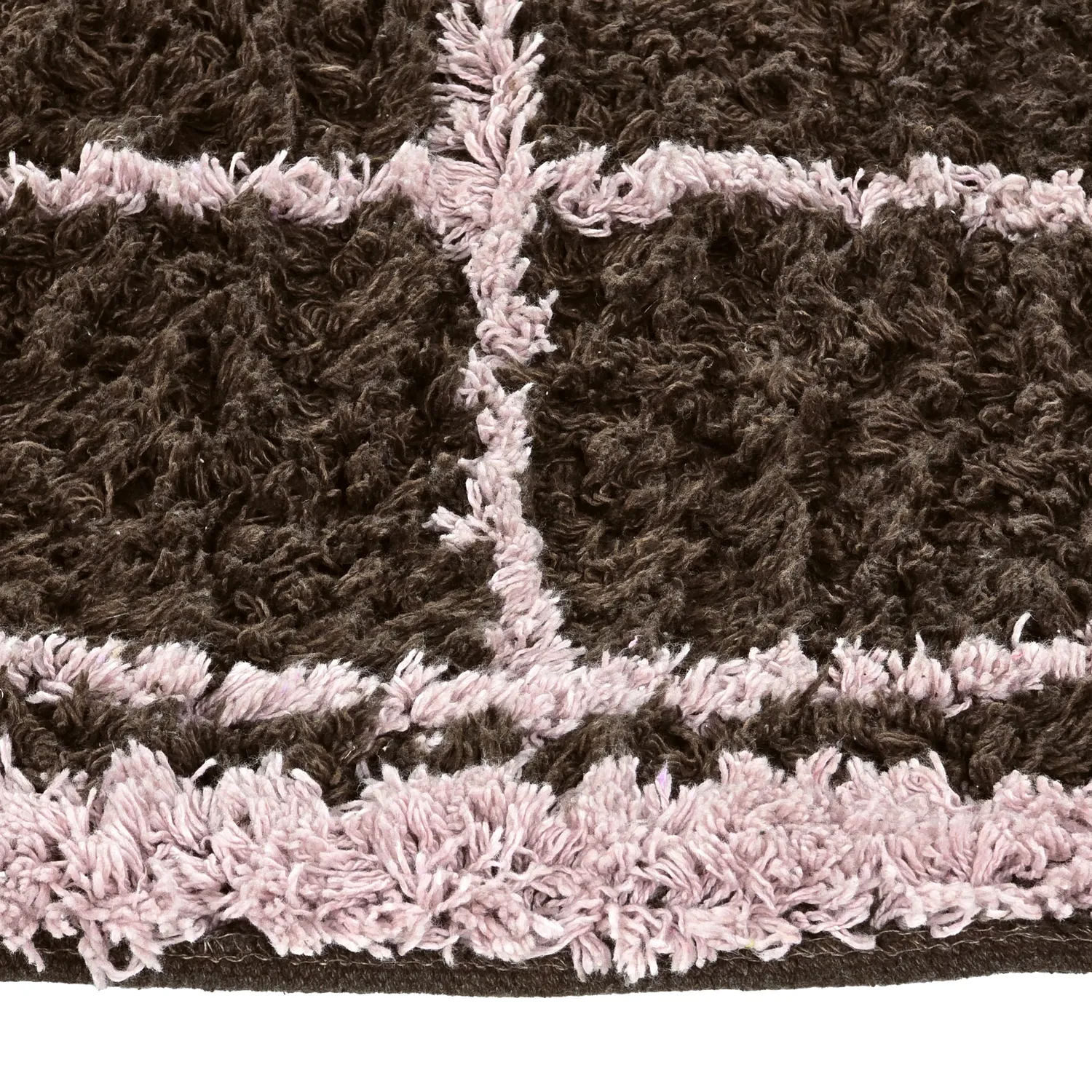 Kulatý koberec - Lana Natural Cotton Shaggy (hnědý)
