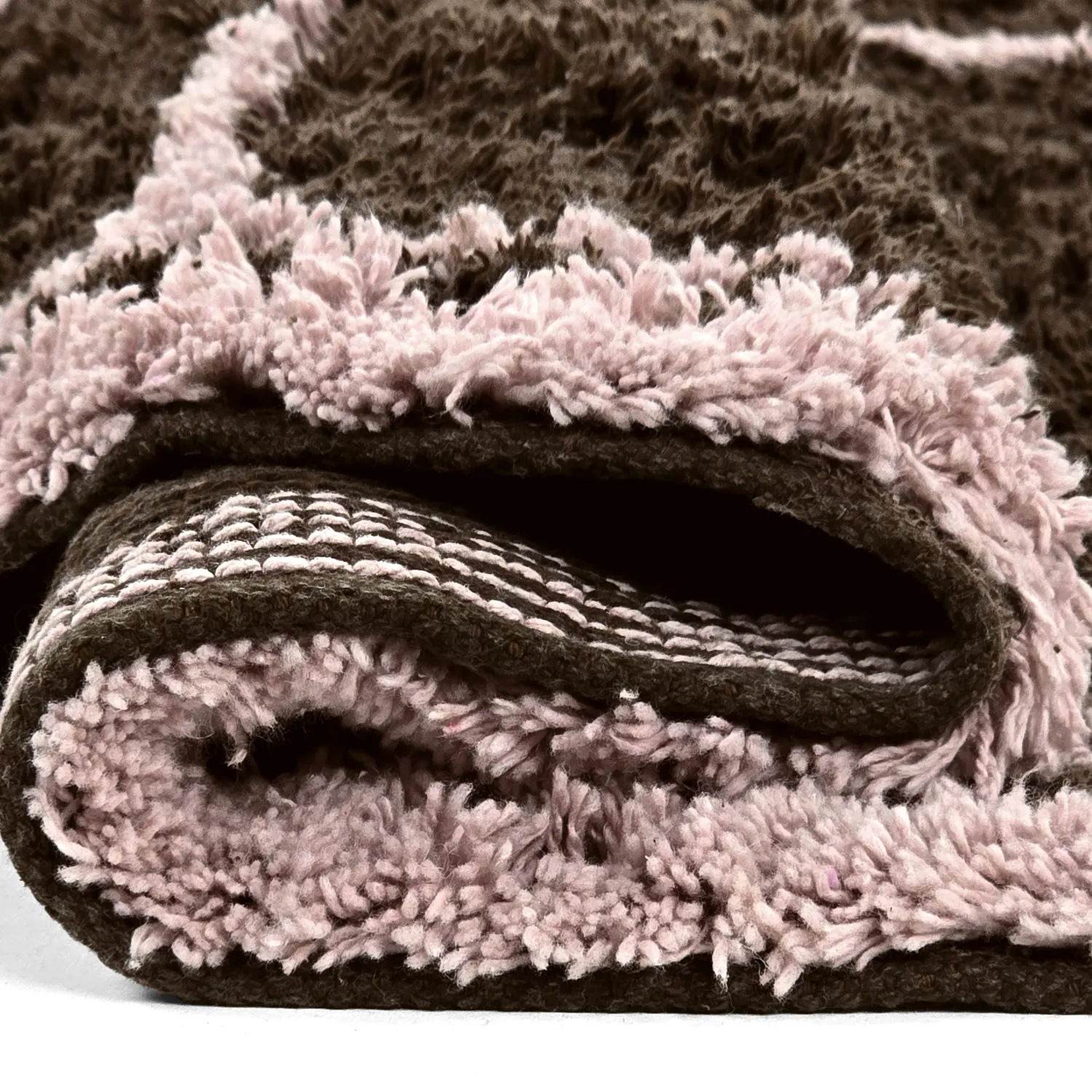 Kulatý koberec - Lana Natural Cotton Shaggy (hnědý)