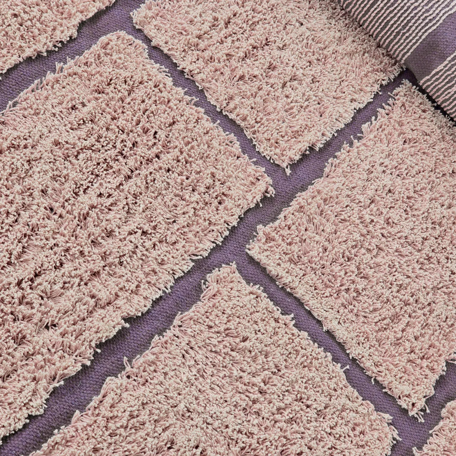 Shaggy koberce - Lindley Natural Cotton Shaggy (růžová/fialová)